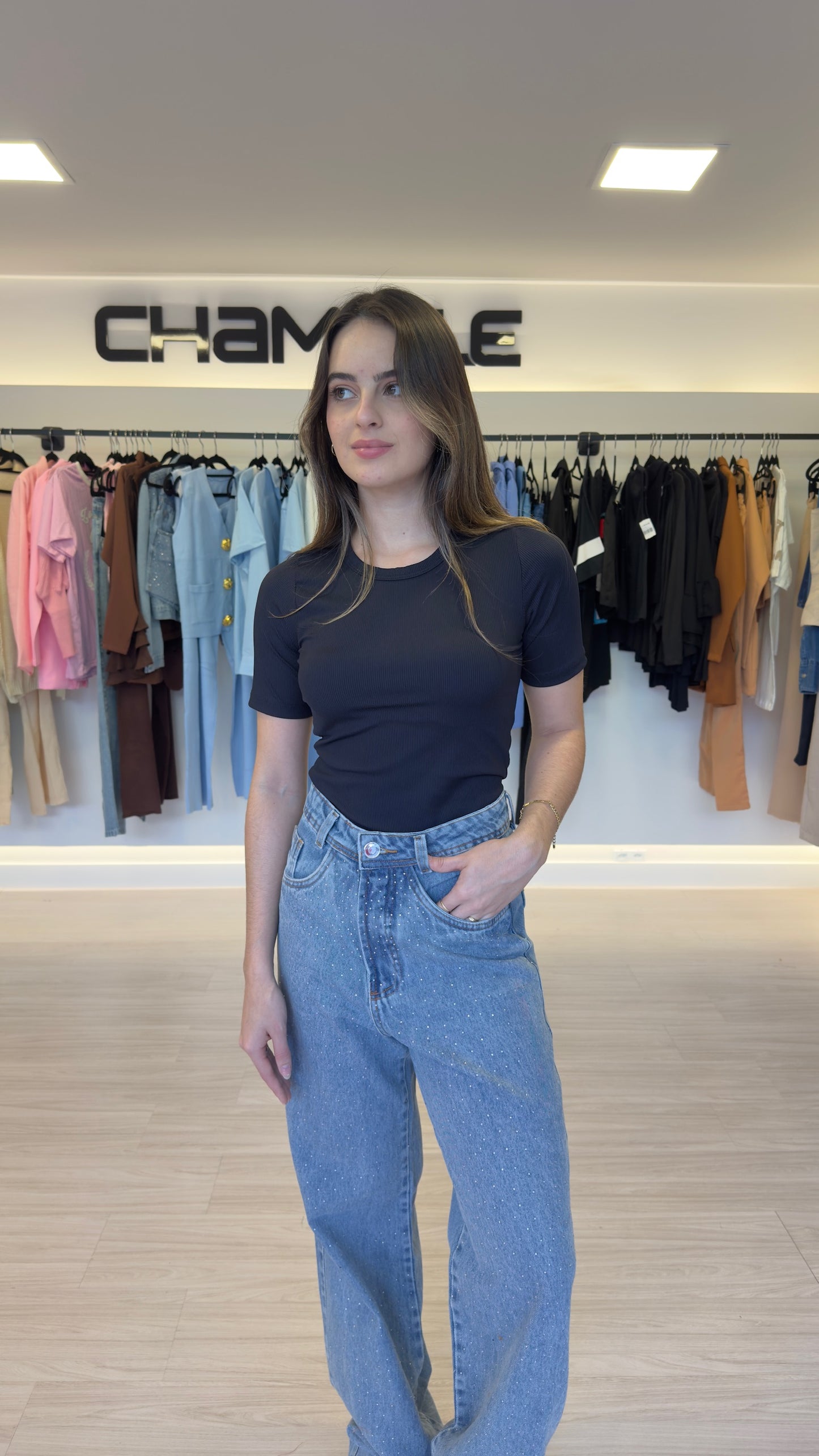 Blusa Básica Manga Curta