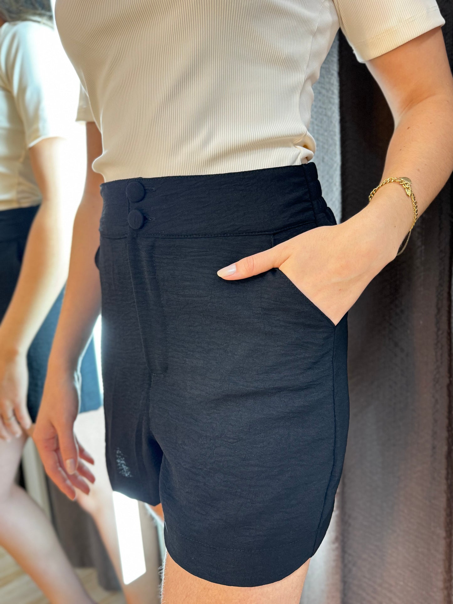 Short Braguilha Crepe