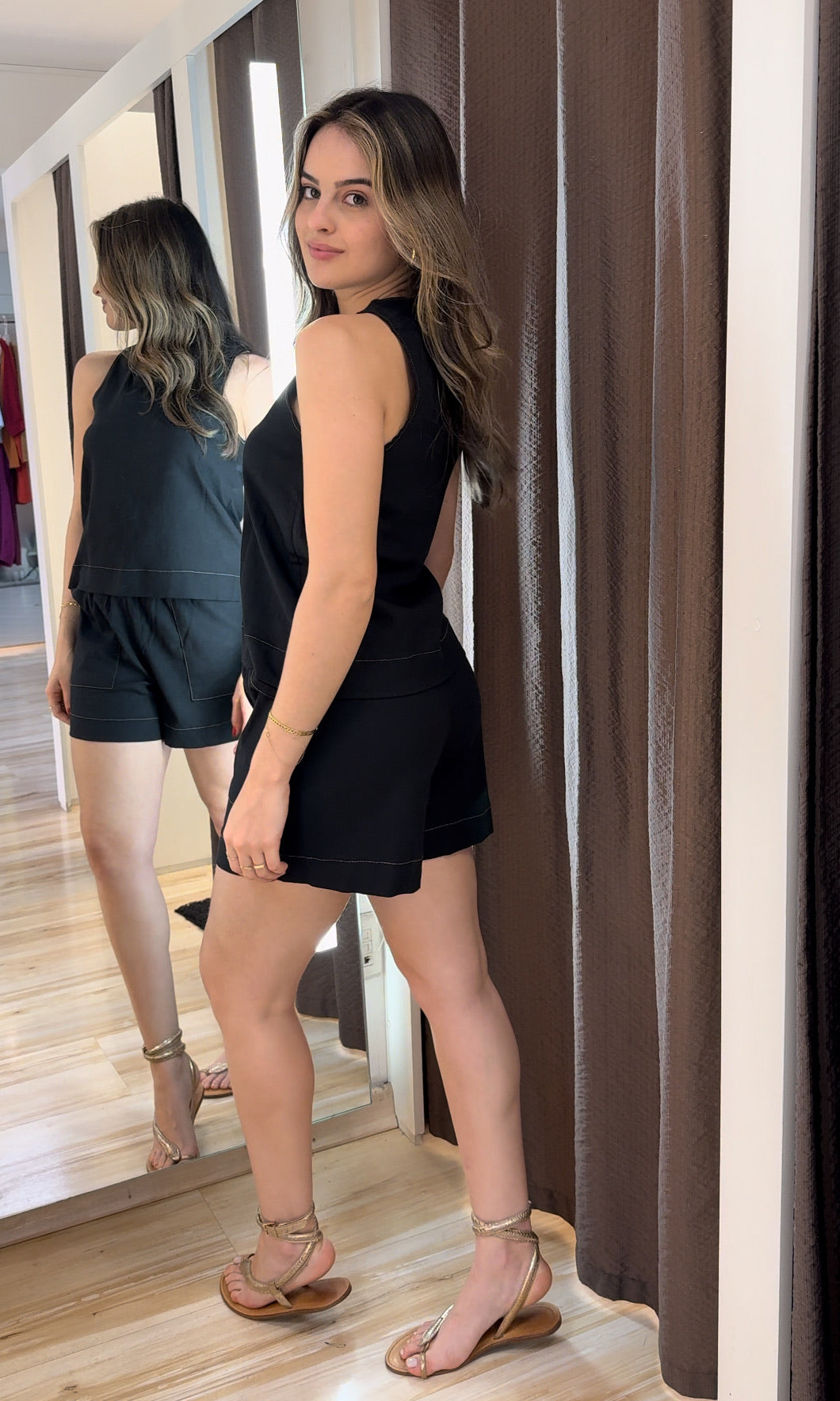 Regata Linho Pesponto