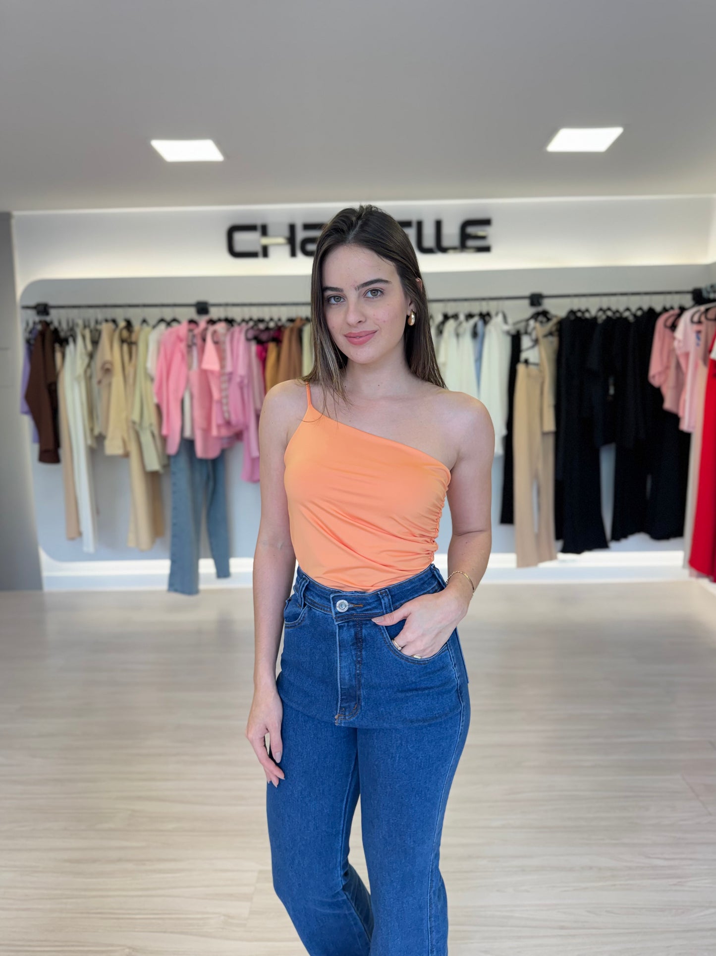 Regata Drapeada Poliamida