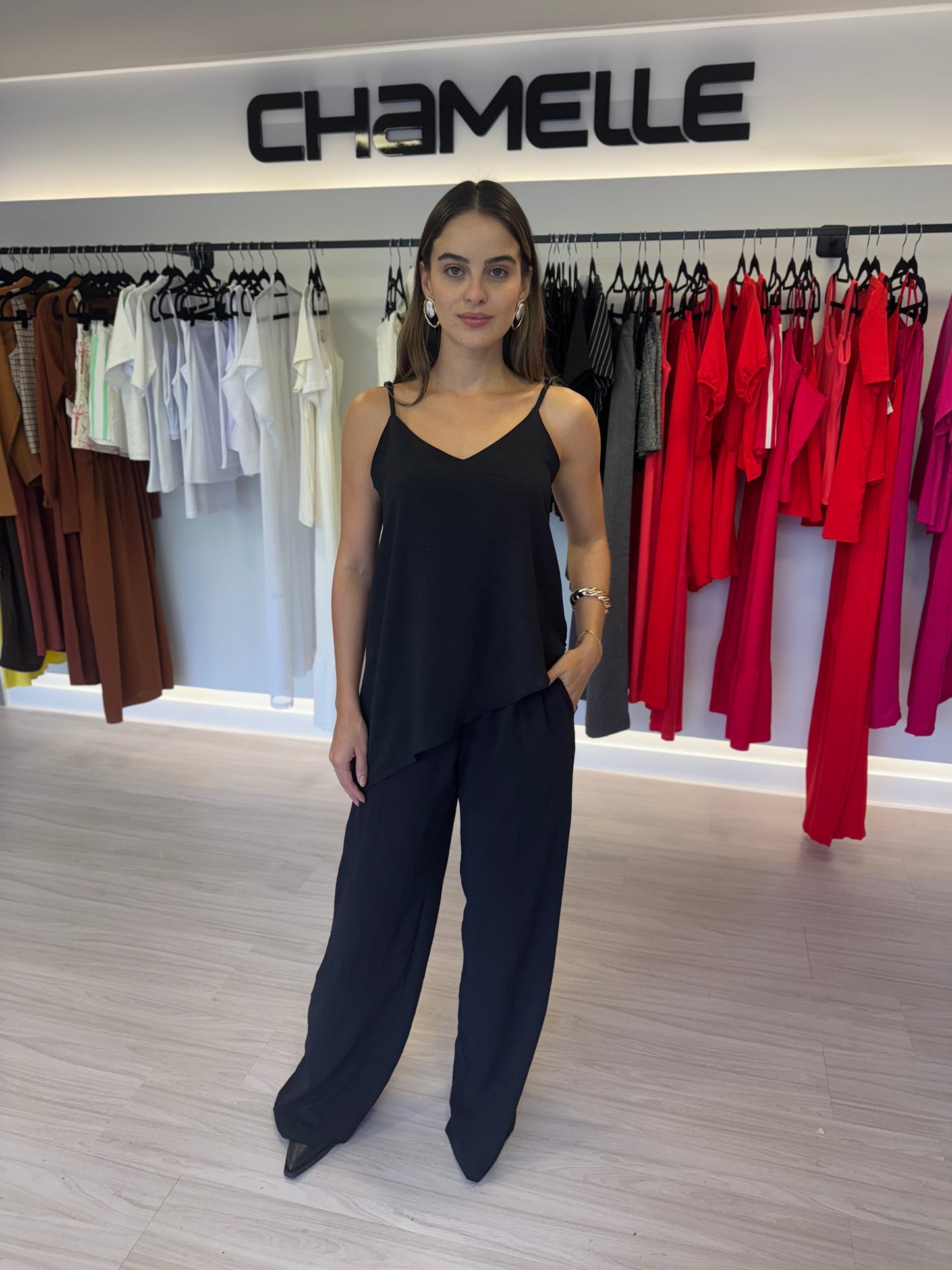 Blusa Assimétrica Crepe