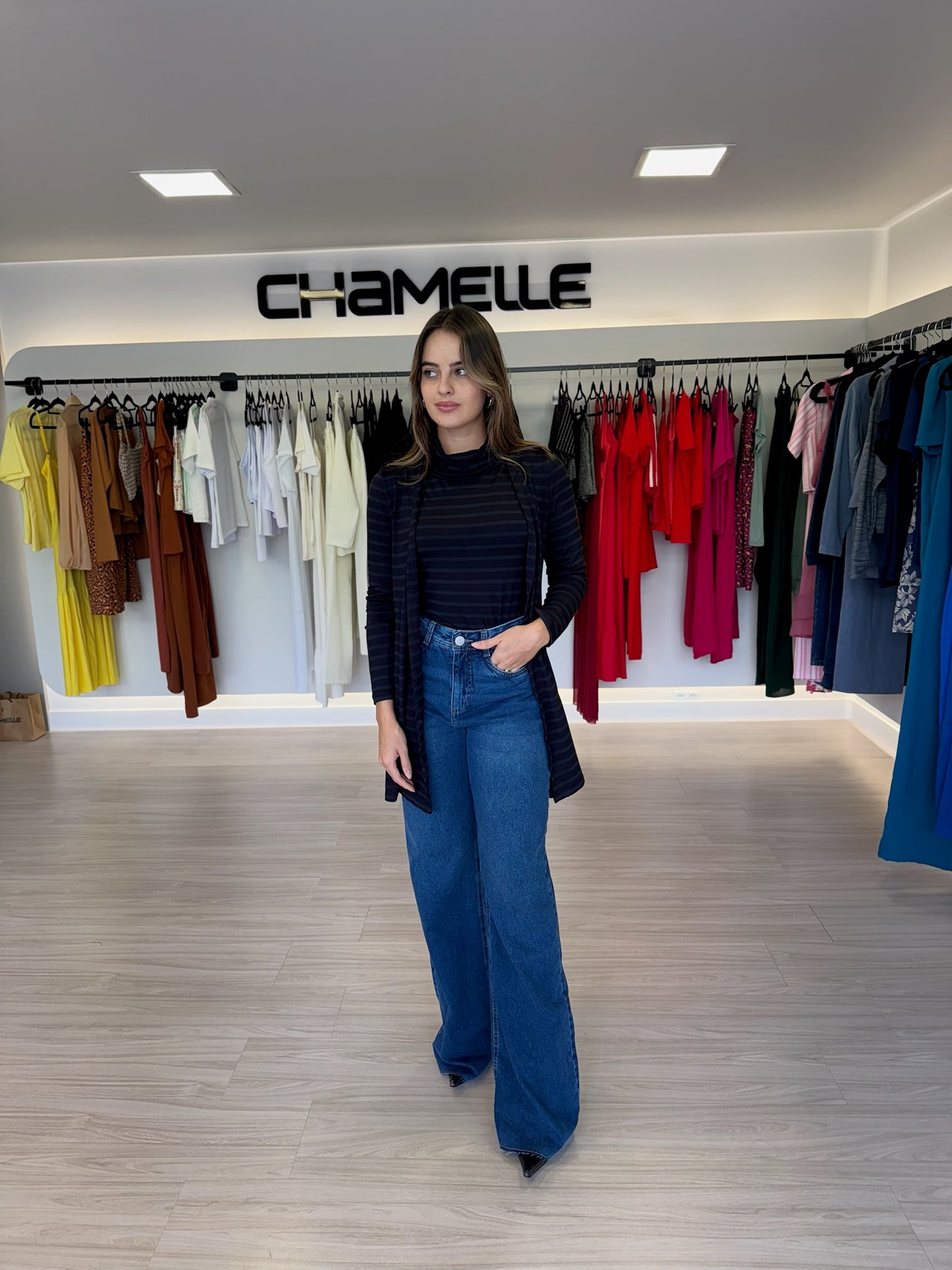 Cardigan Viscolycra Listrado