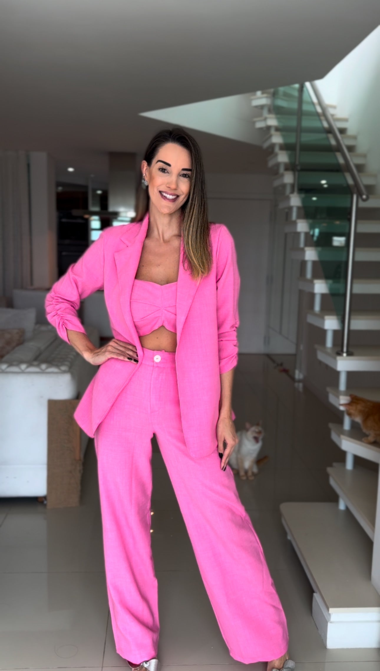 Cropped Linho Rústico