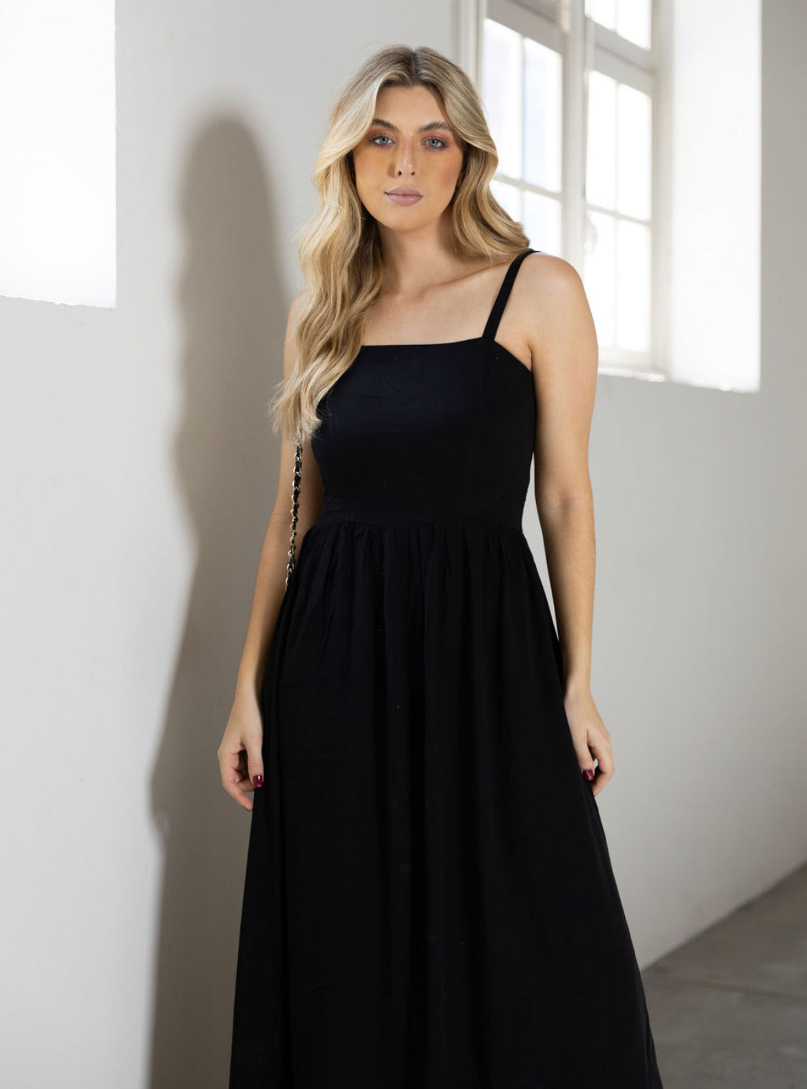 Vestido longo viscolinho