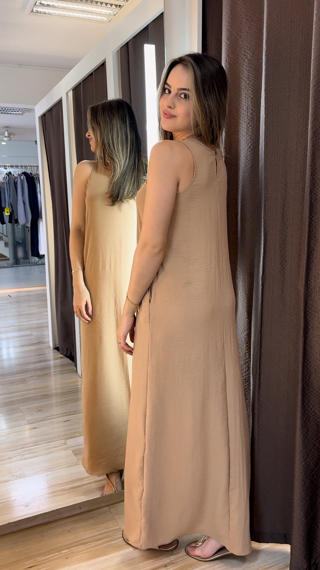 Vestido Fluído Crepe