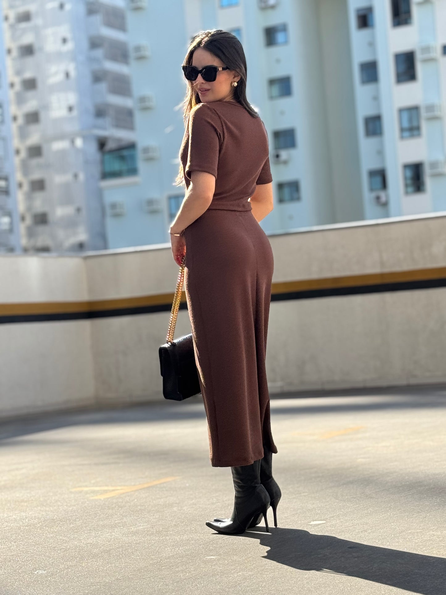 Cropped Malha Canelada