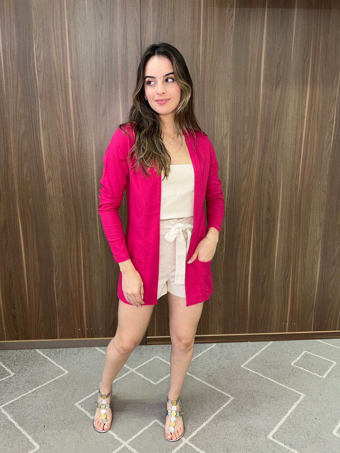 Blazer linho aberto