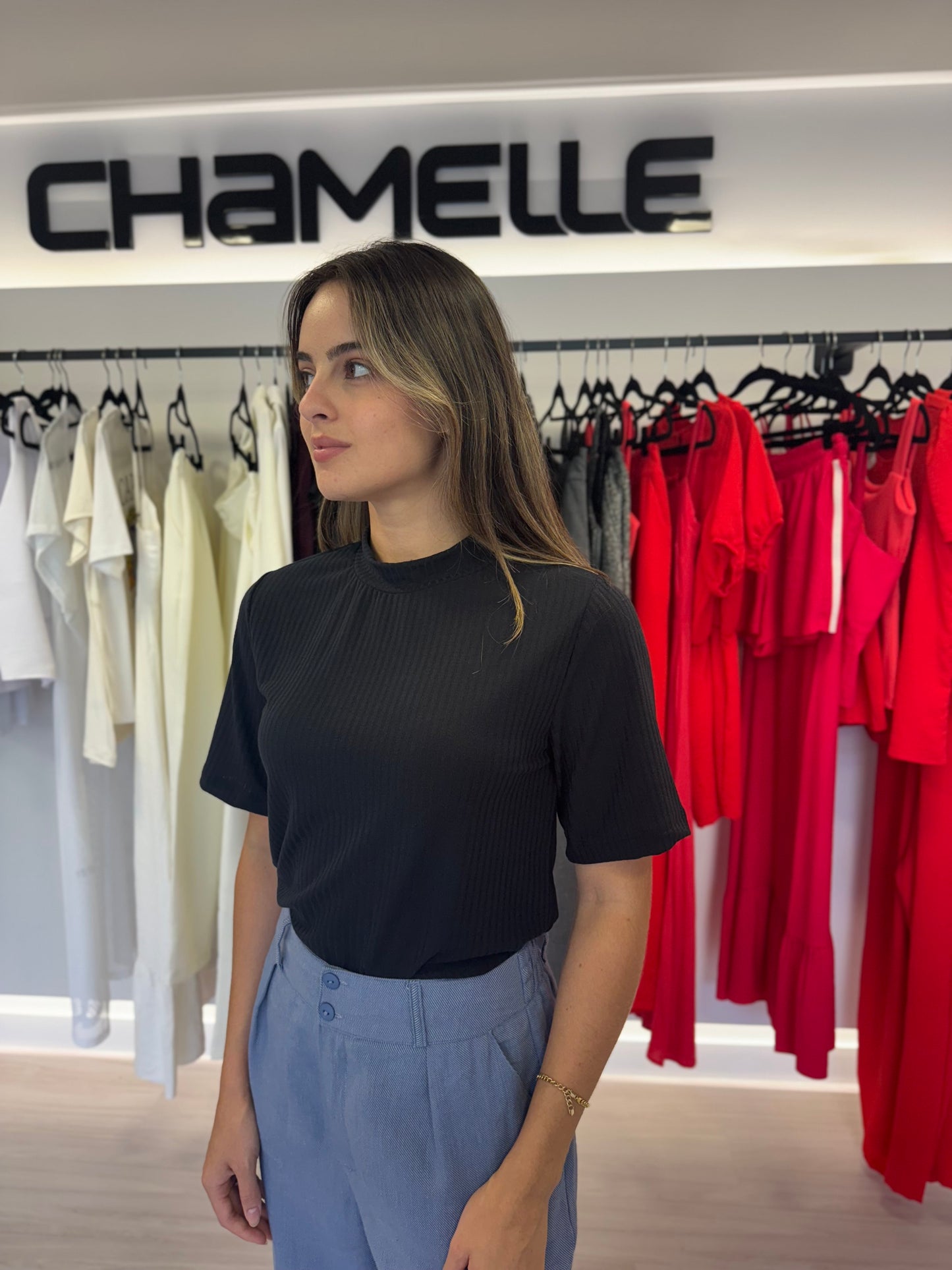 Blusa Gola Canelada