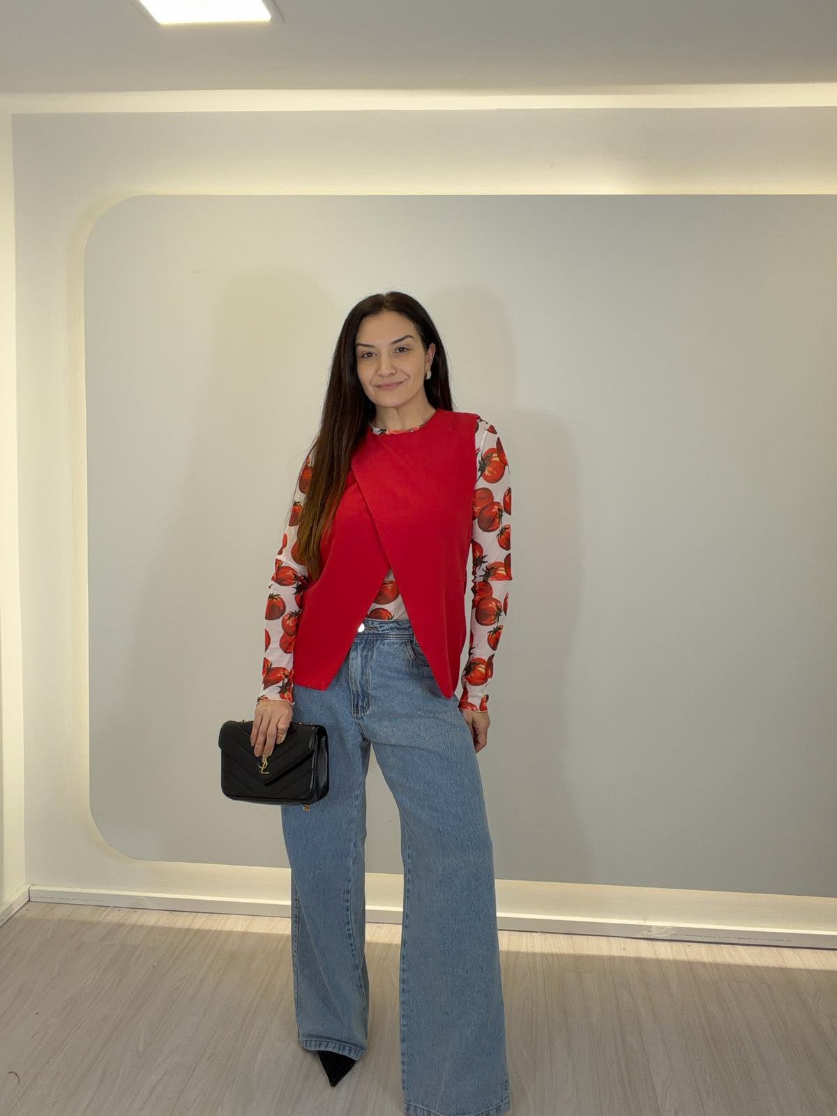Blusa Tule Tomates