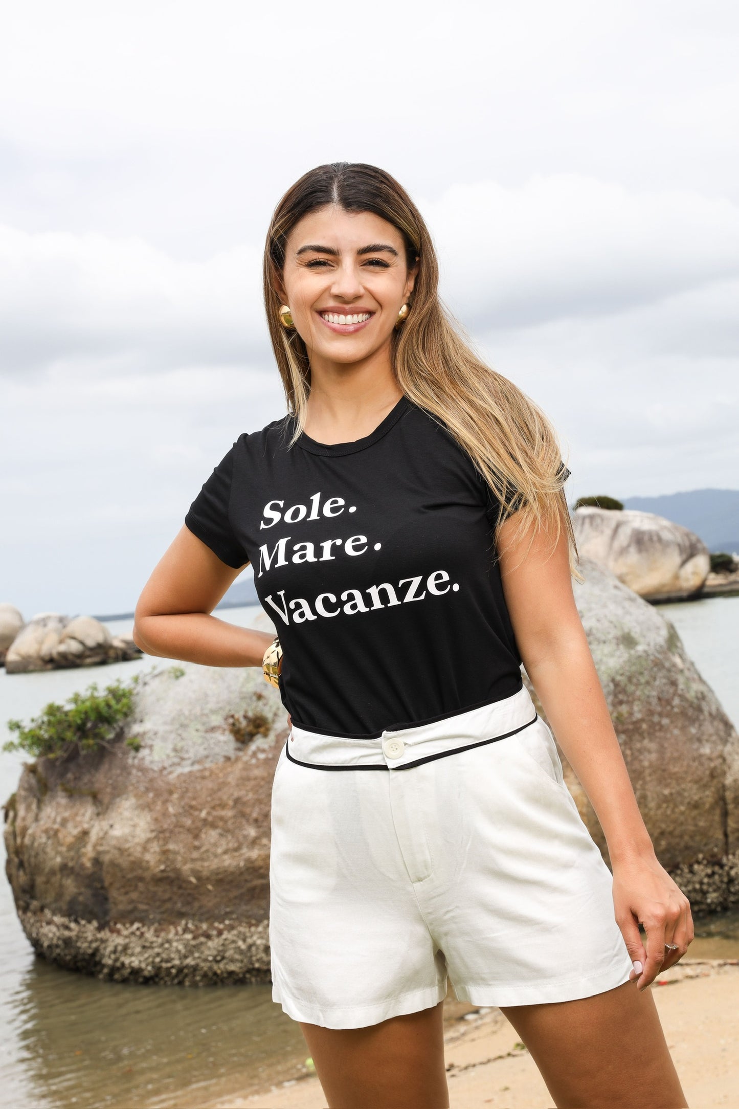 Short Friso Contrastante