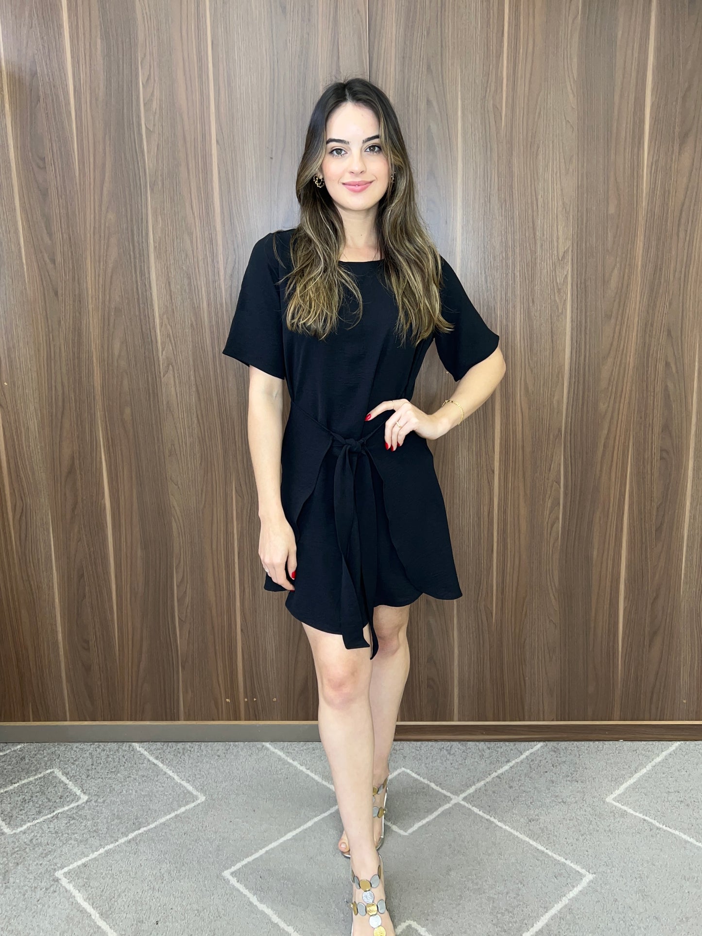 Vestido com amarração