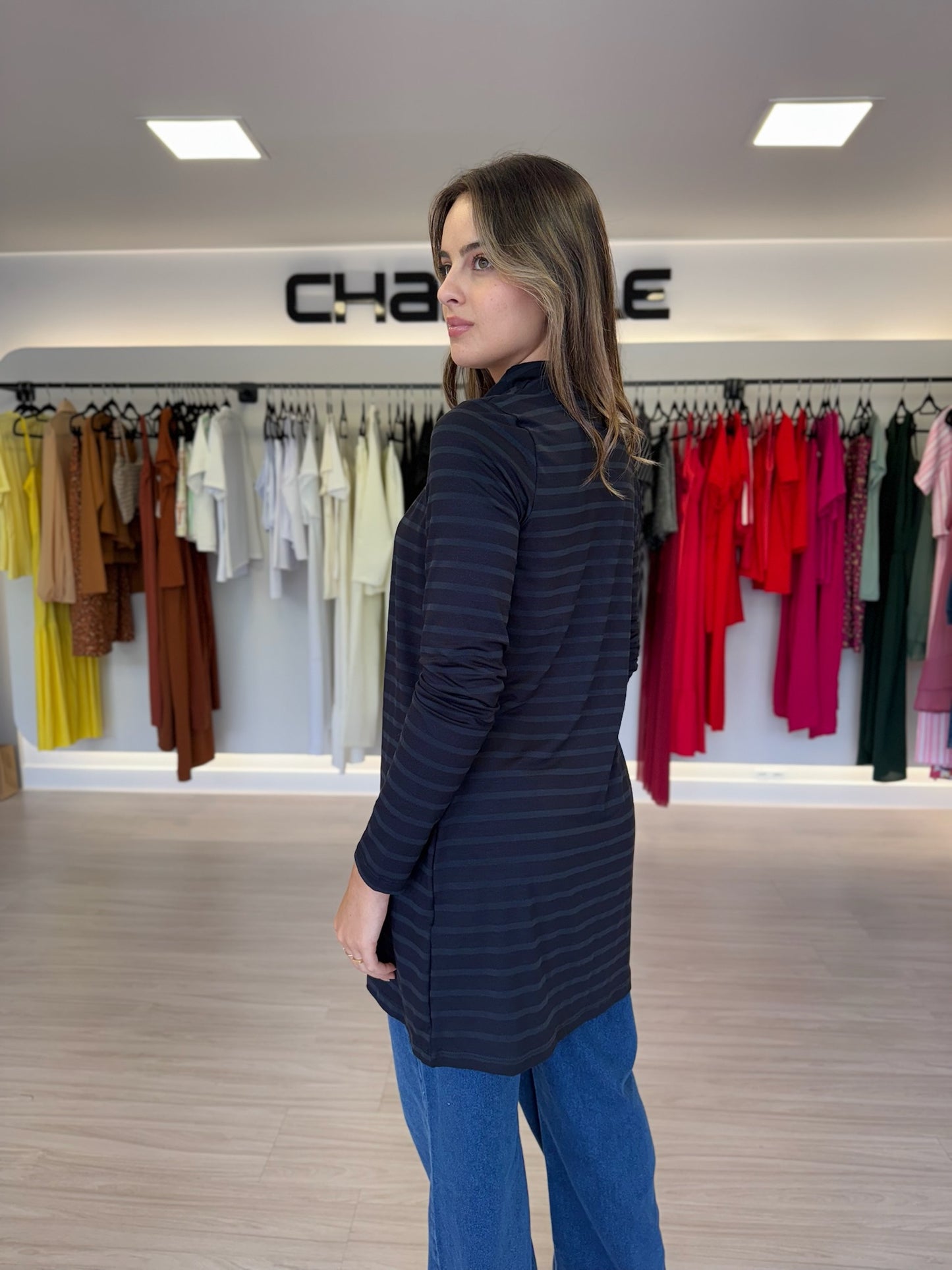 Cardigan Viscolycra Listrado