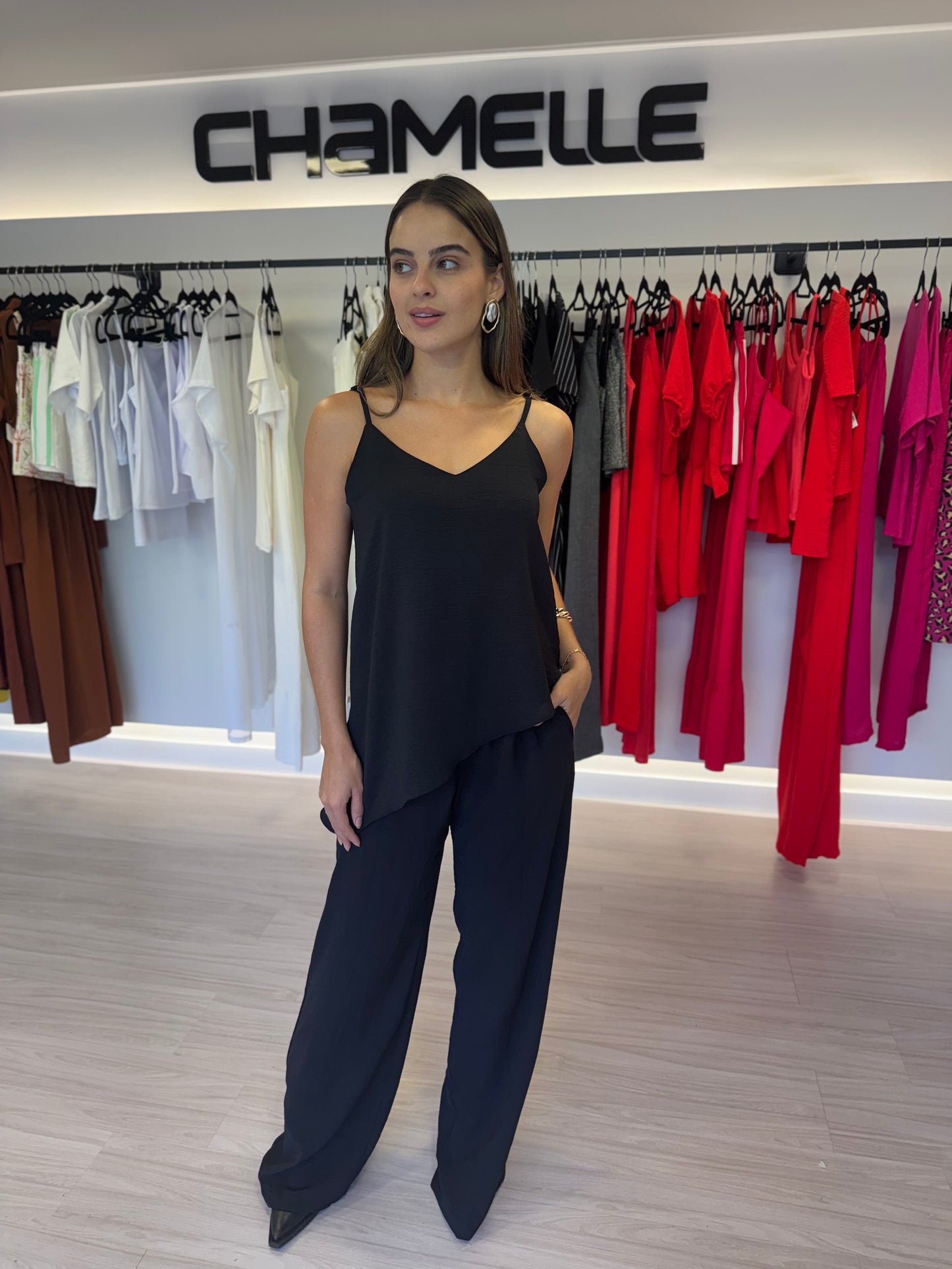 Blusa Assimétrica Crepe