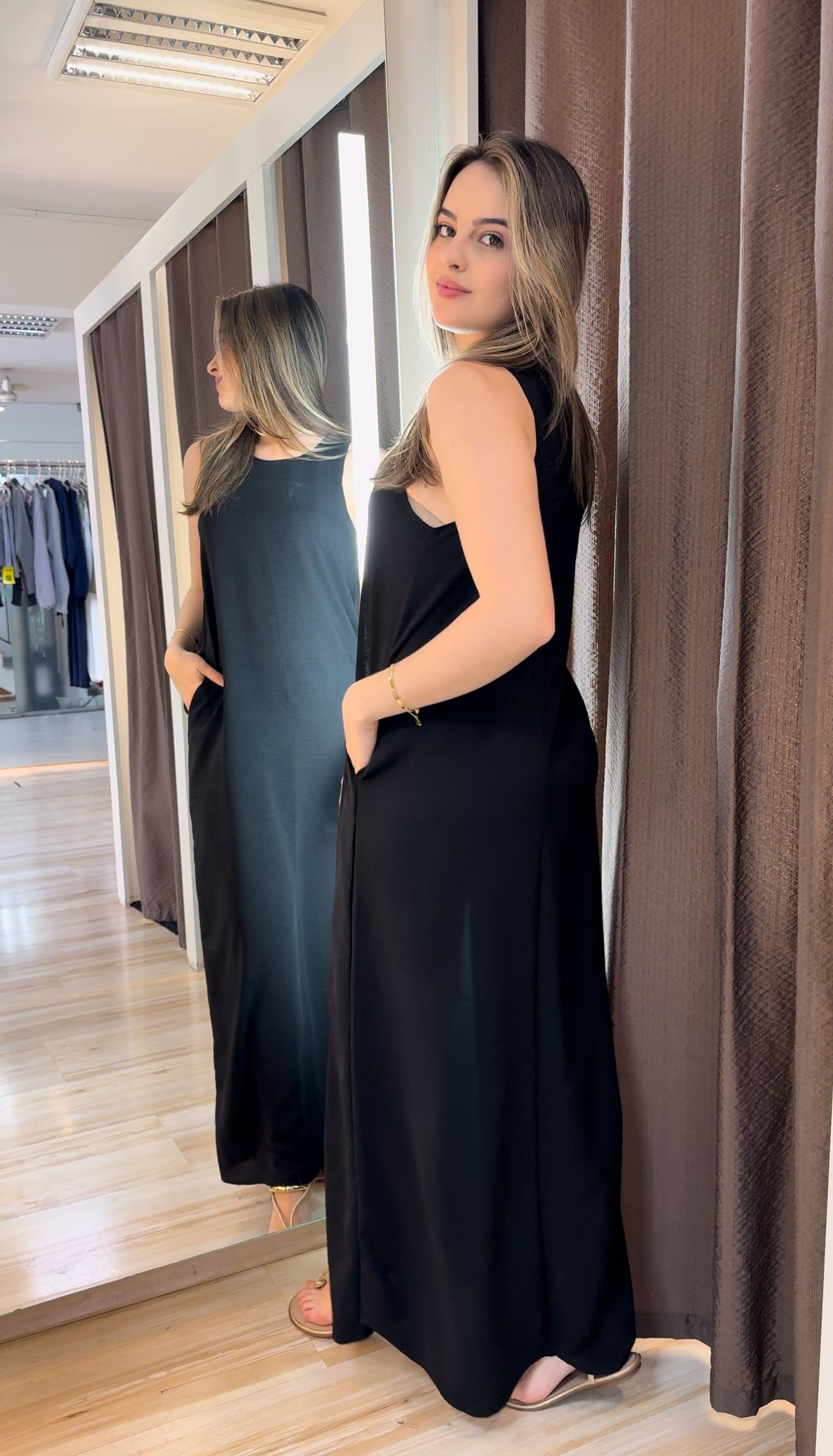 Vestido Fluído Crepe