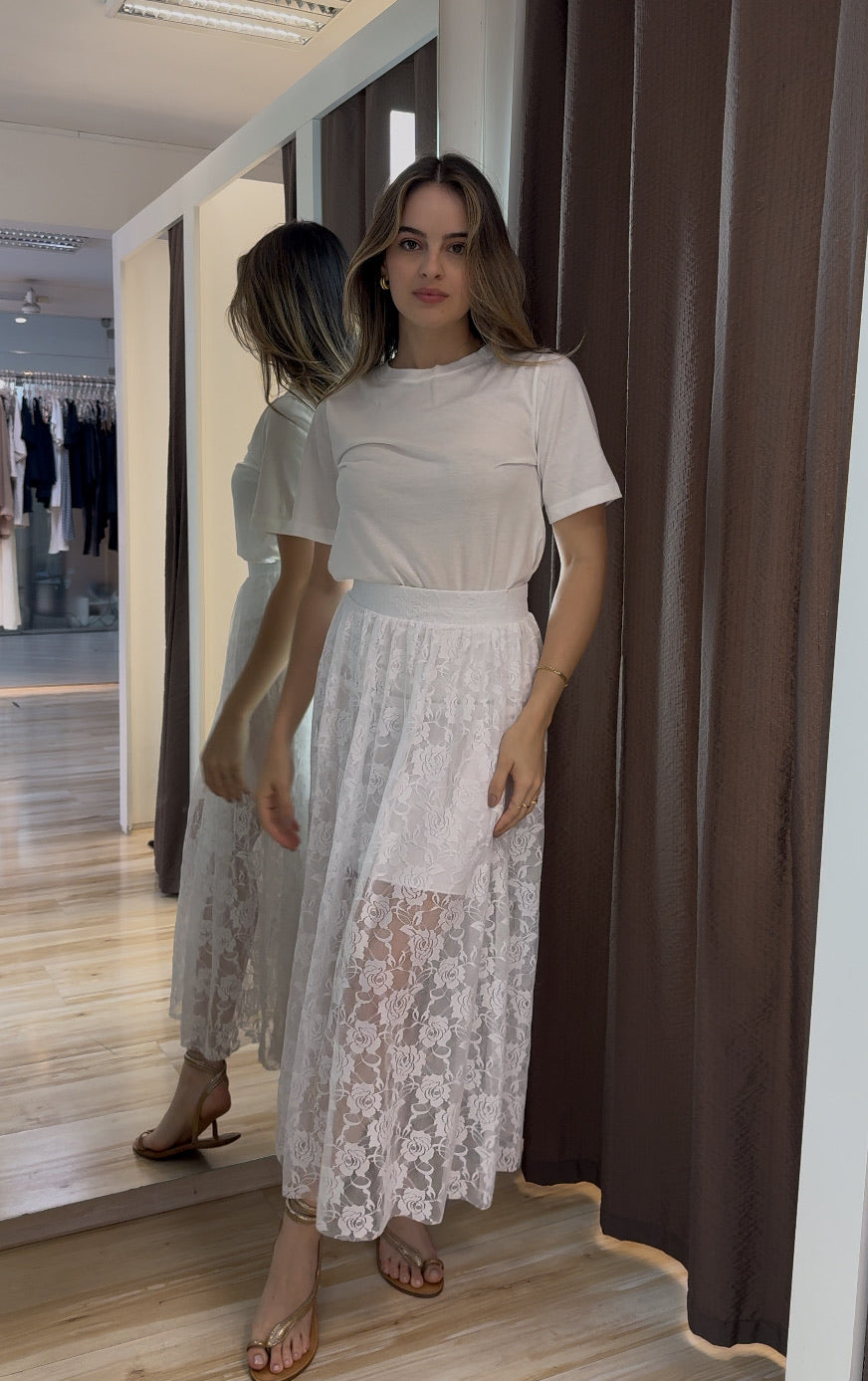 Saia Midi Renda