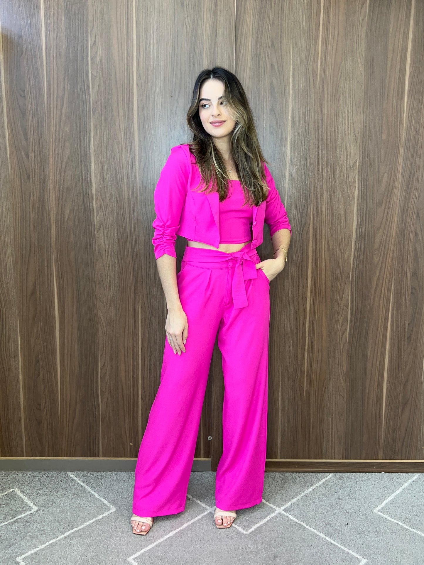 Wide leg visco crepe