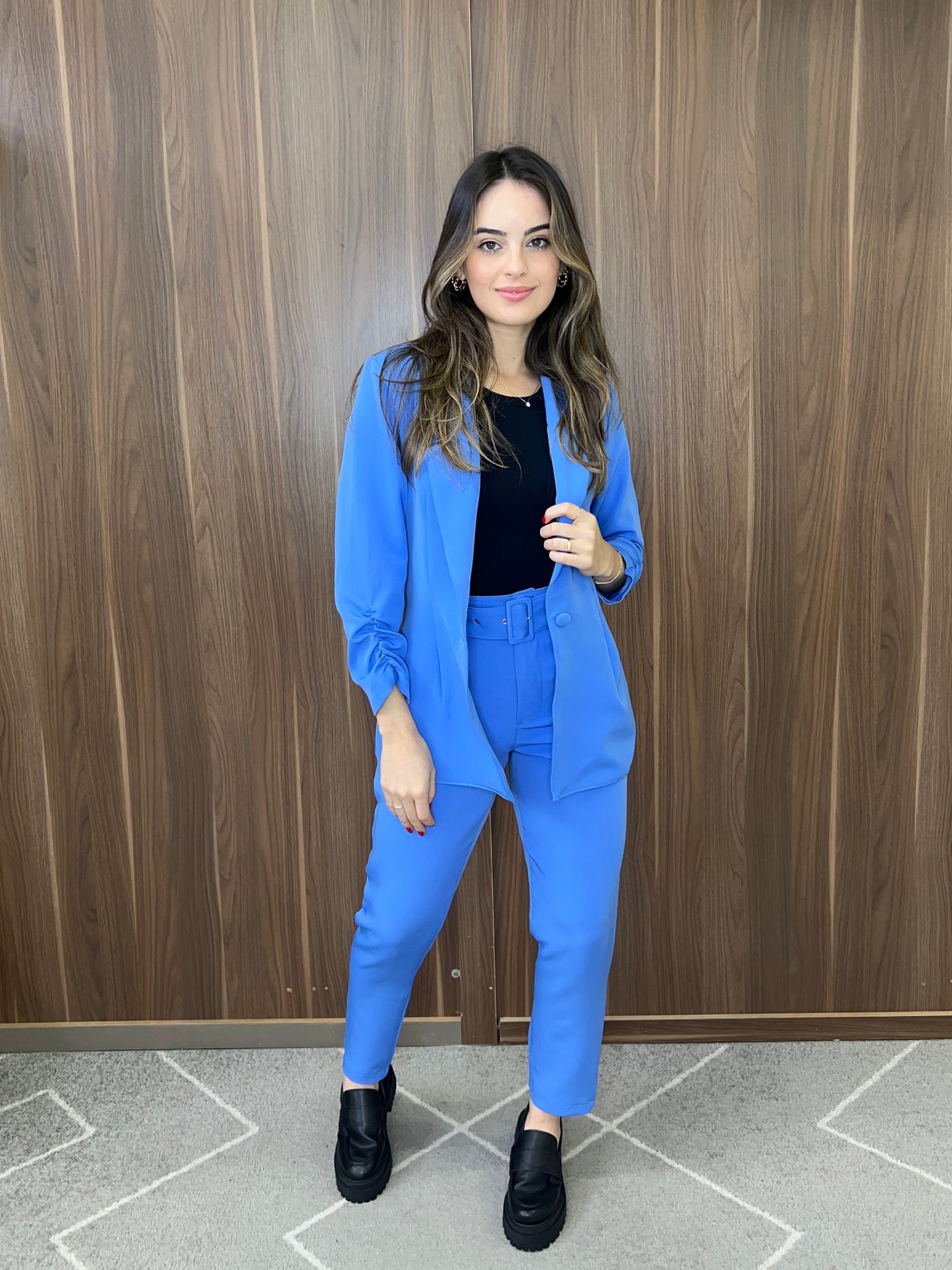 Blazer alfaiataria manga 3/4