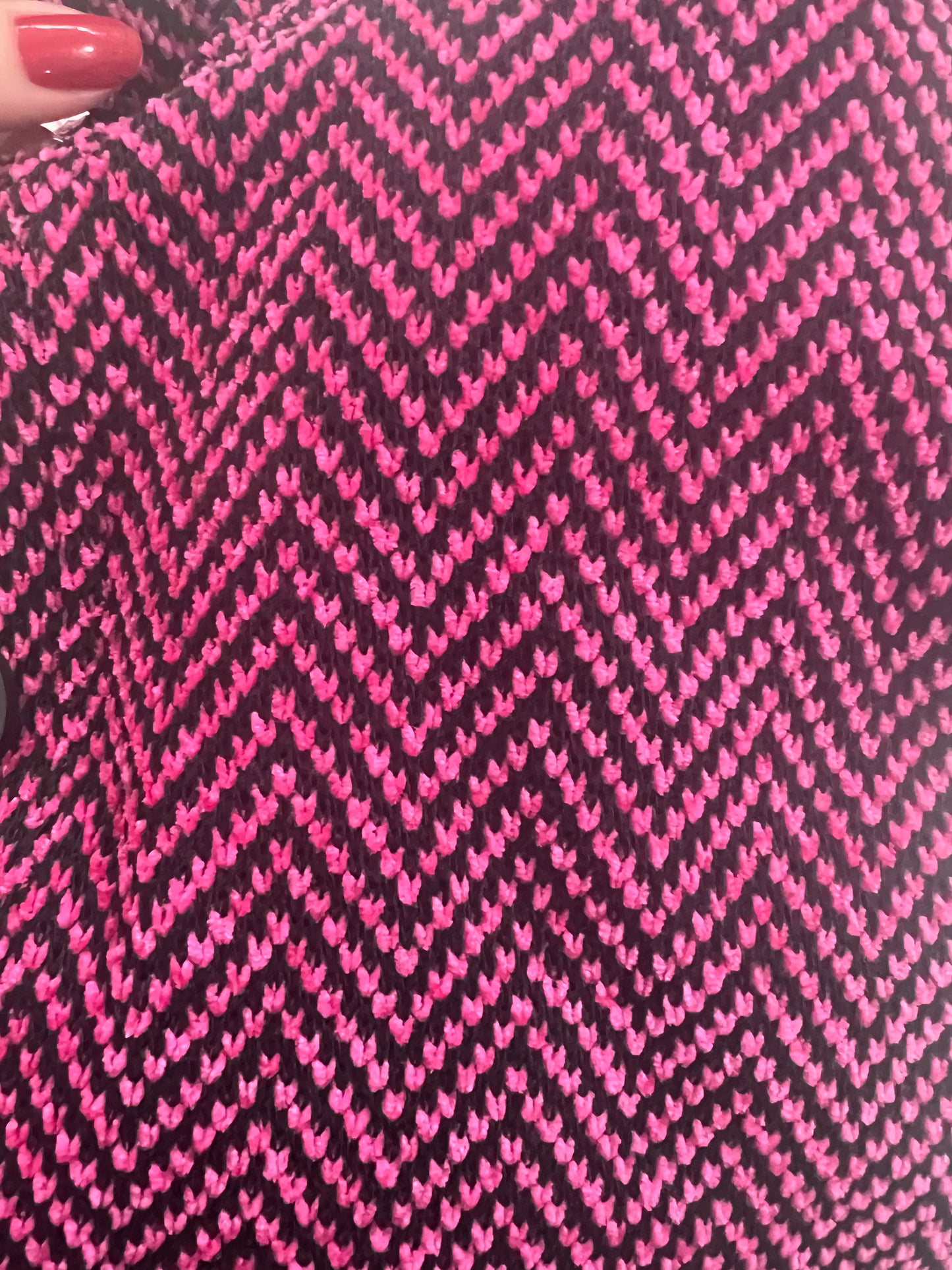 Casaco de lã zig-zag