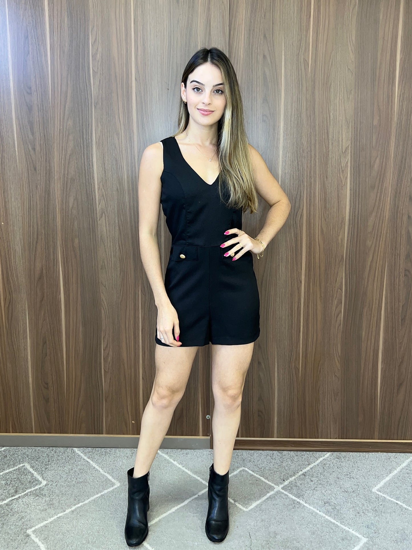 Macaquinho regata crepe