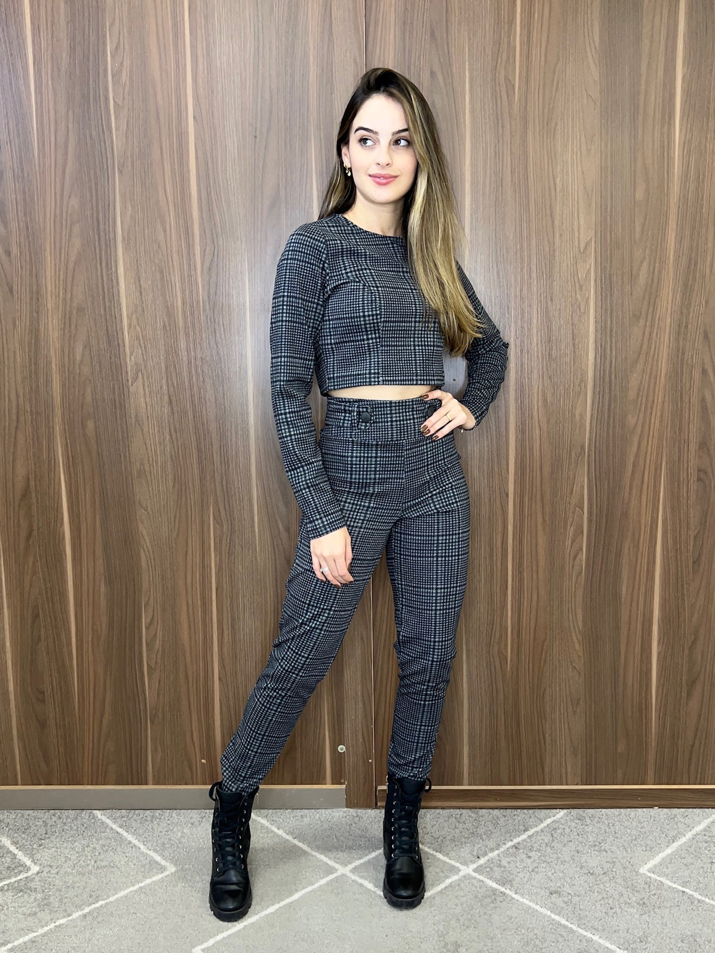 Calça xadrez