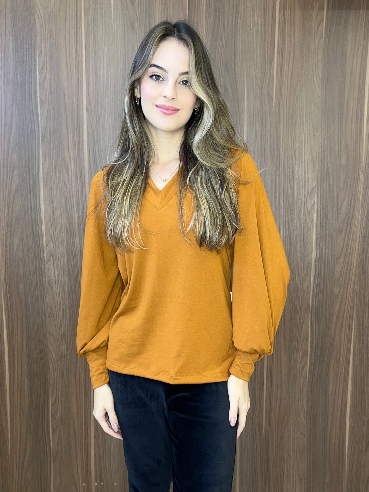 Blusa manga bufante