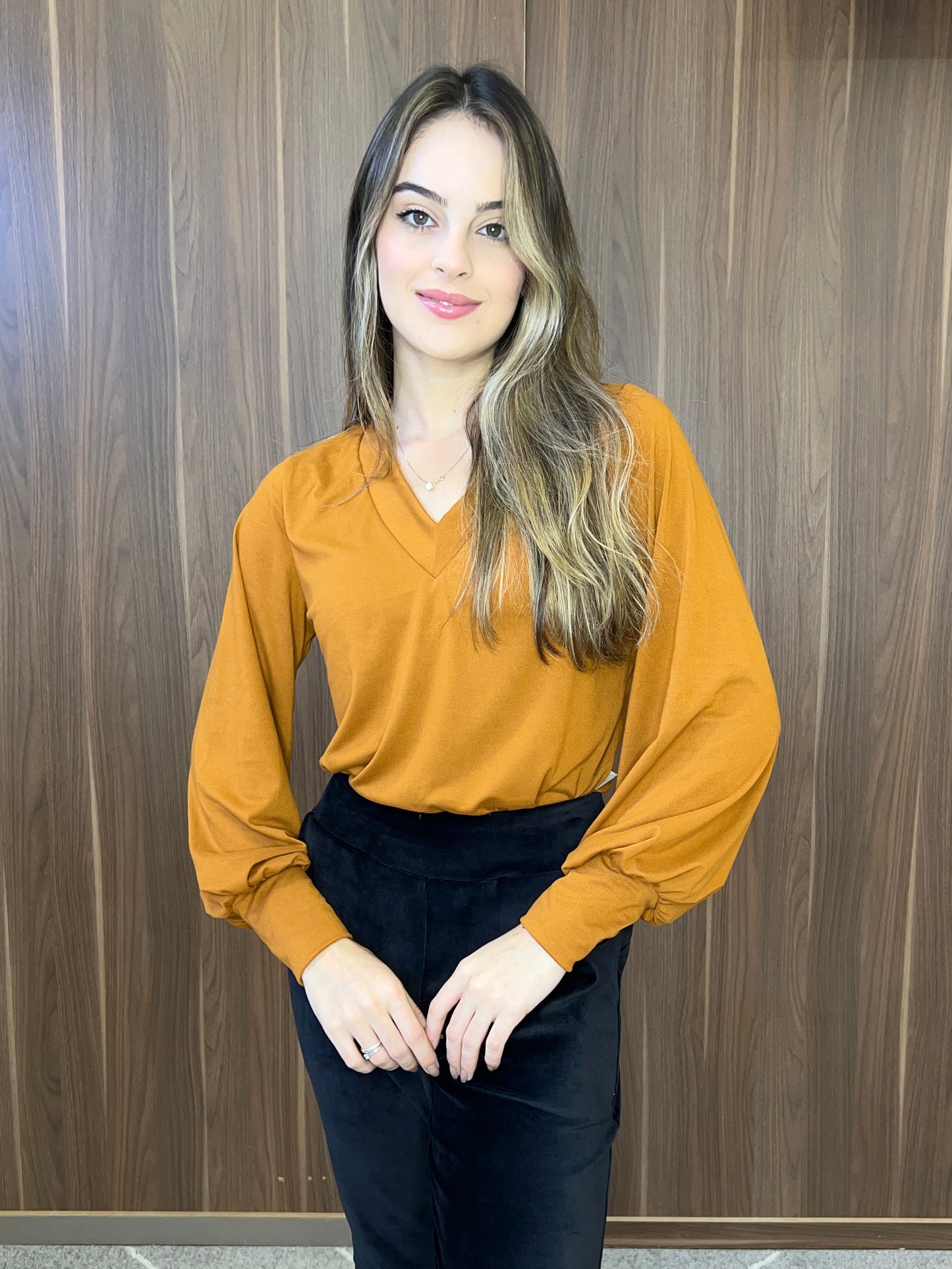 Blusa manga bufante