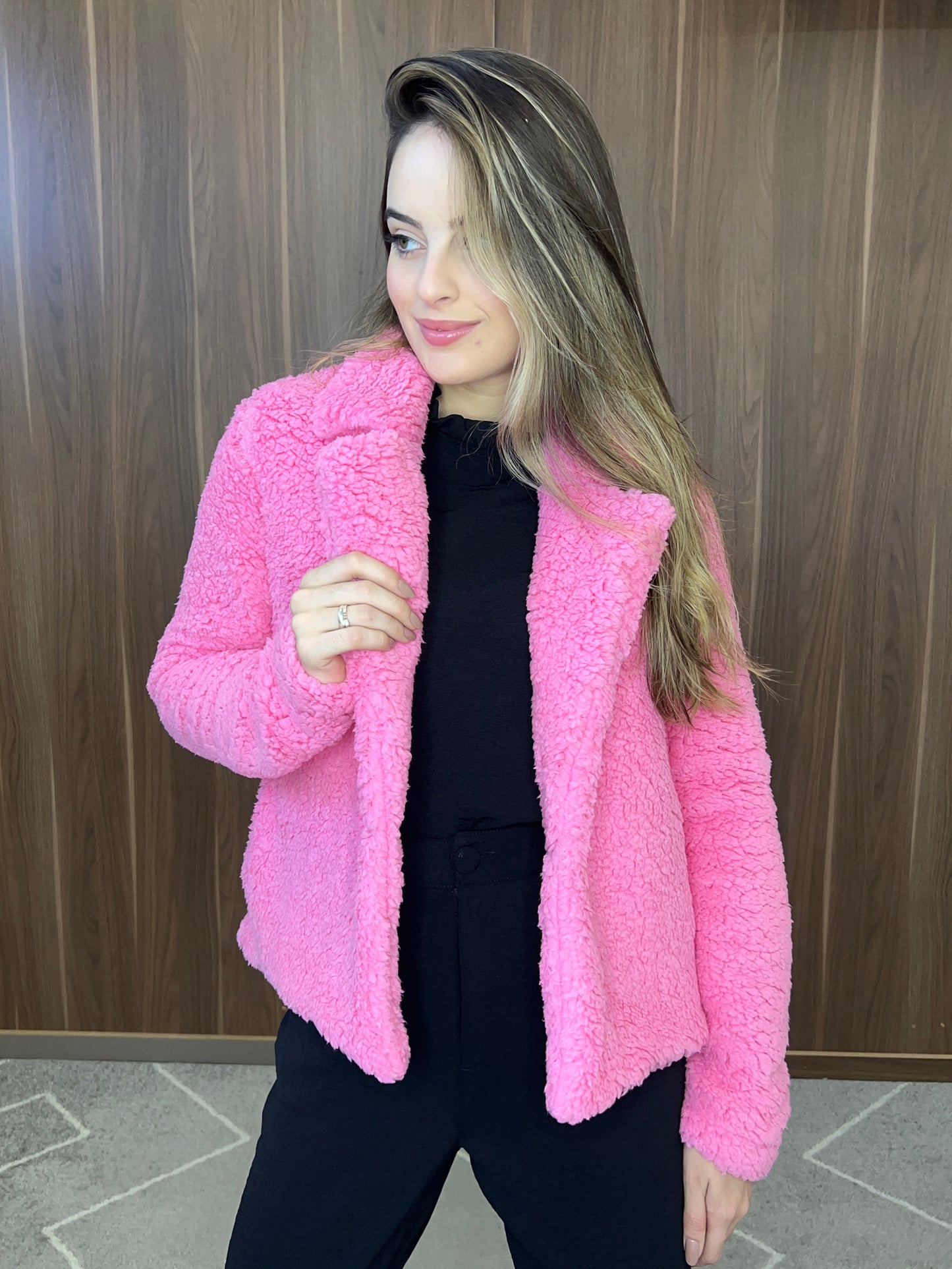 Casaco blazer pelo