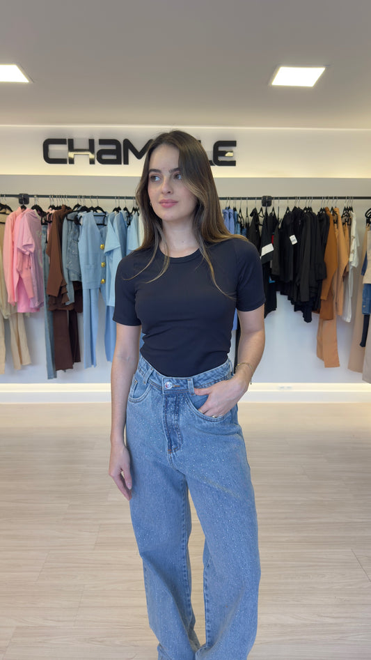 Blusa Básica Manga Curta