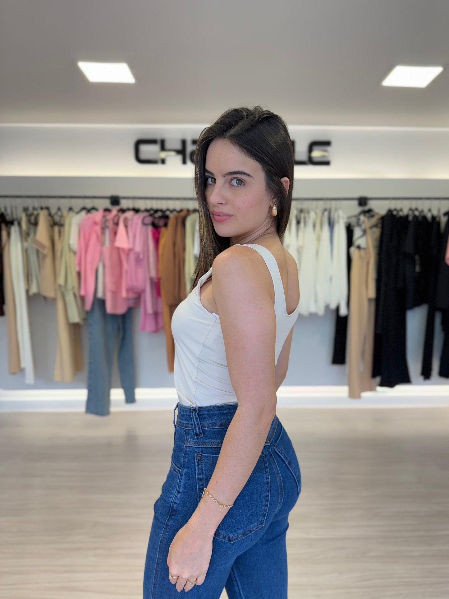 Regata Decote Quadrado Poliamida