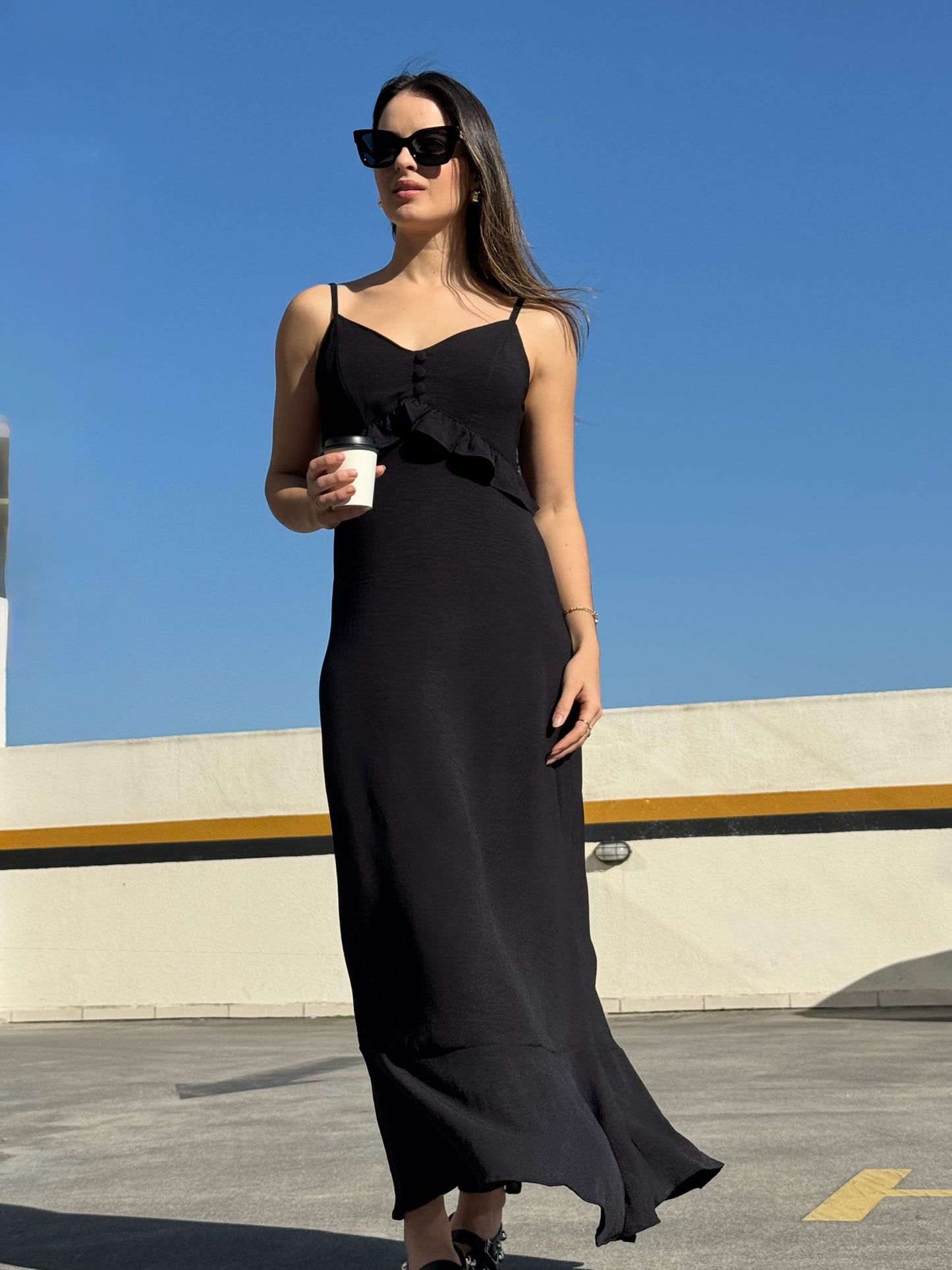 Vestido Longo Crepe