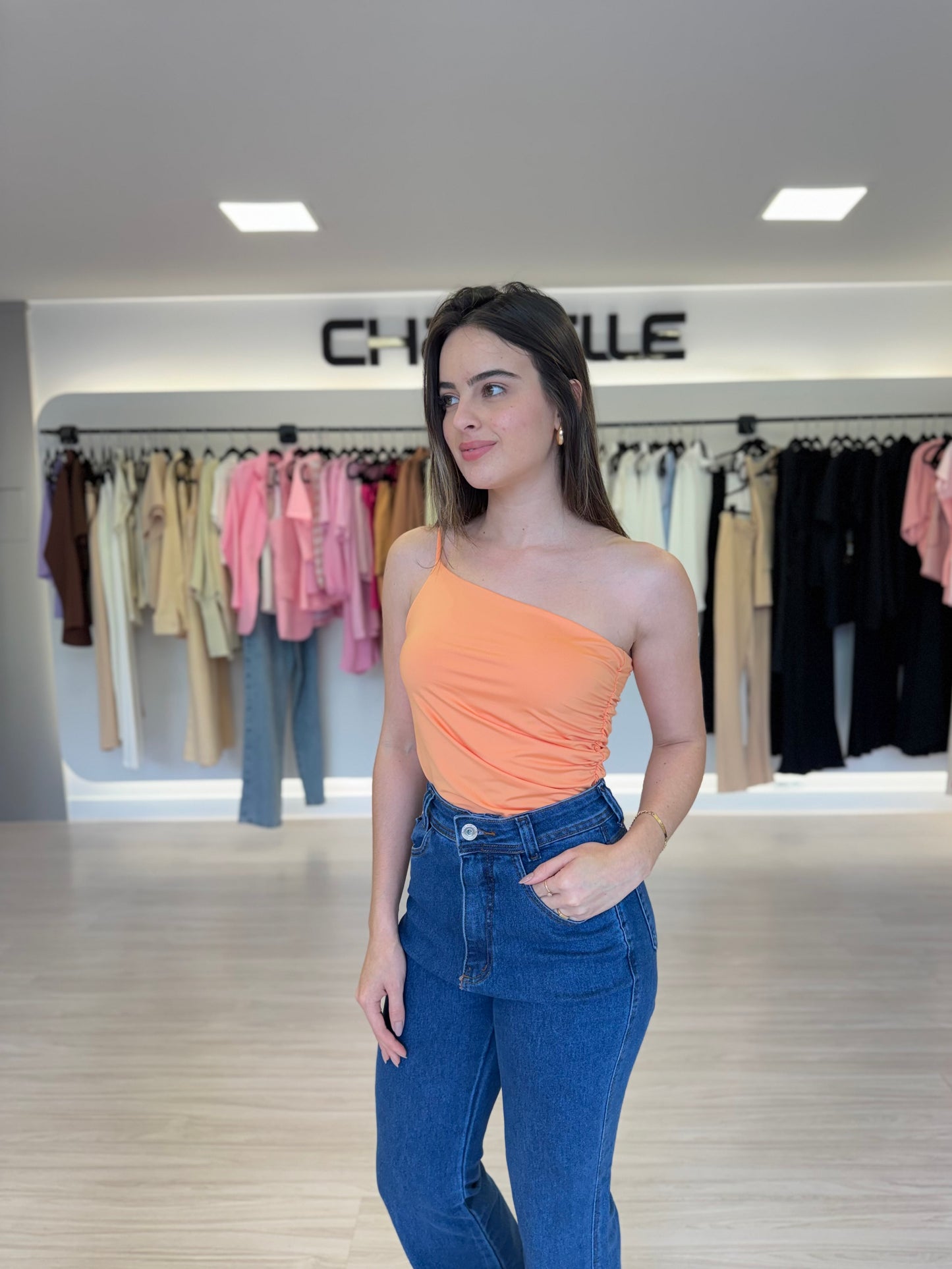 Regata Drapeada Poliamida