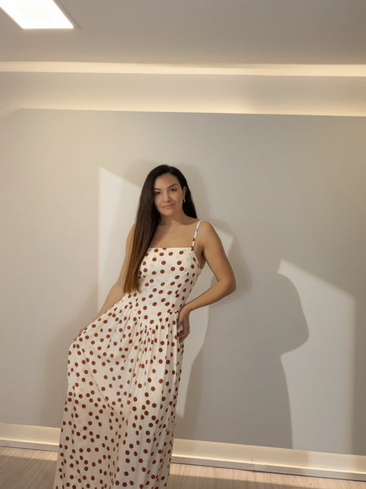 Vestido Longo Poá