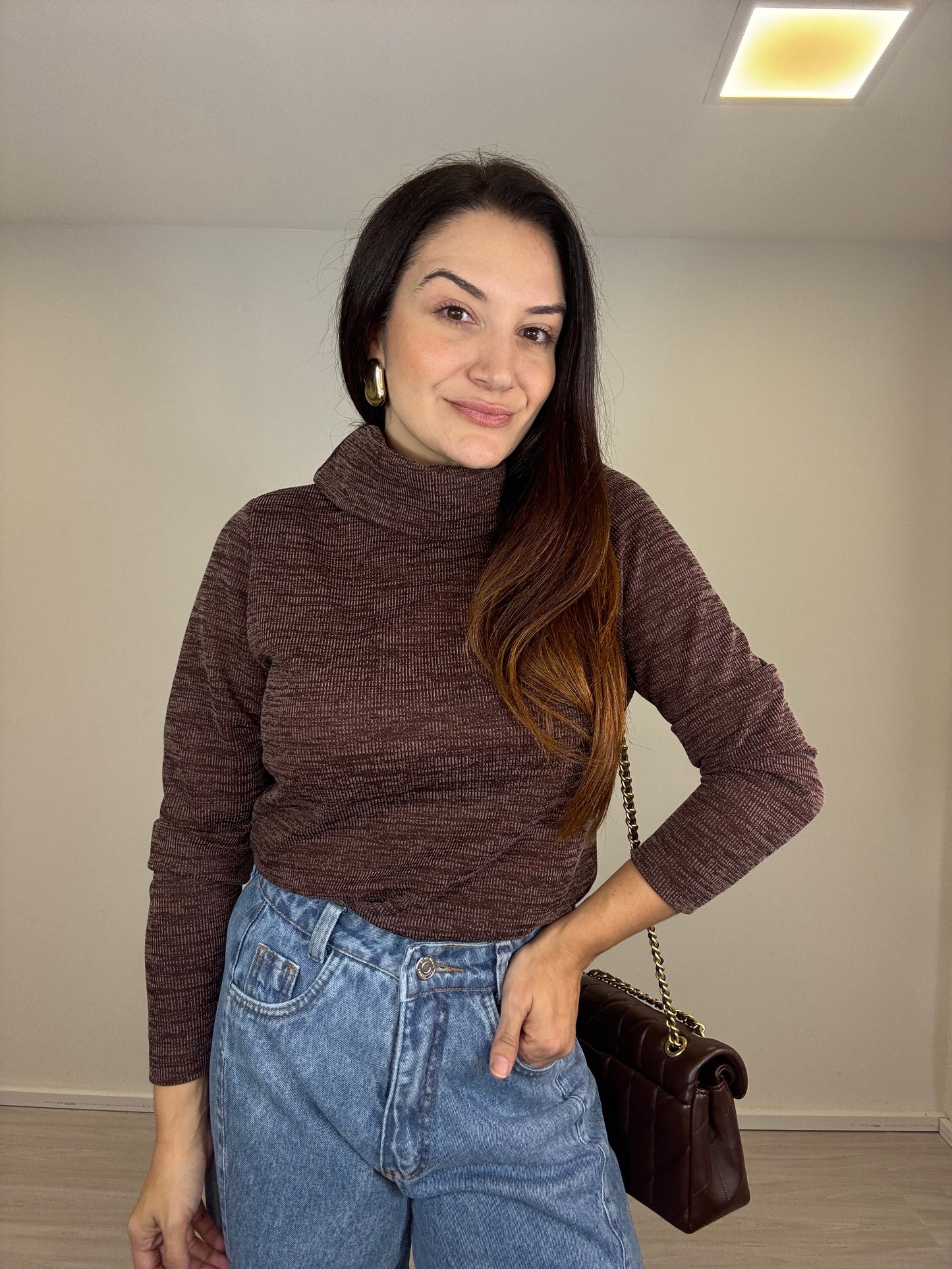 Blusa Gola Alta Mescla