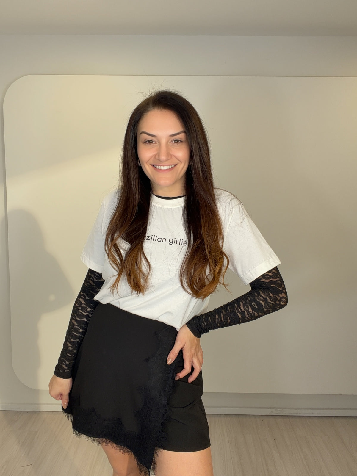 Short Saia Detalhe Renda