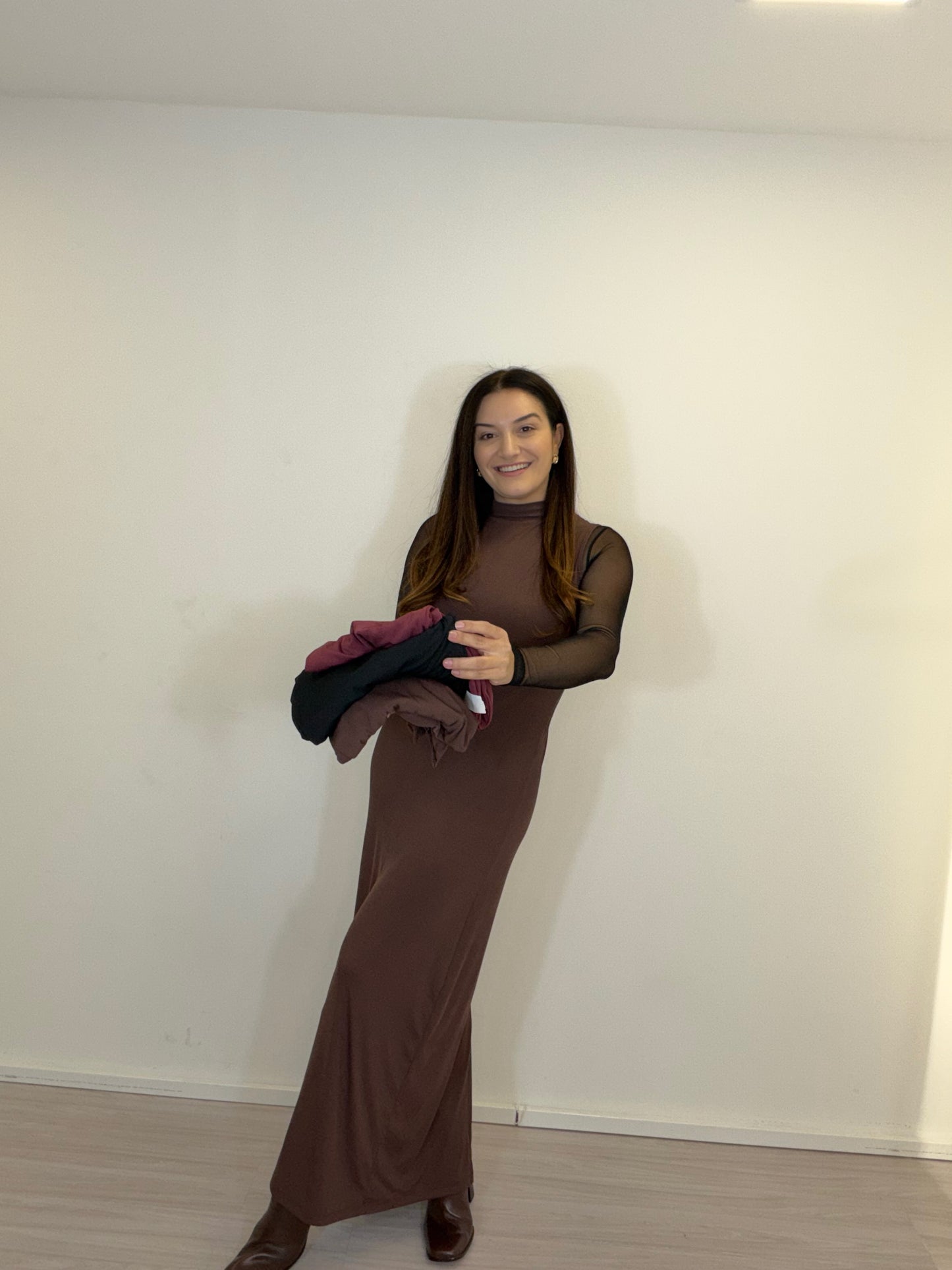 Vestido Regata Canelado Poliamida
