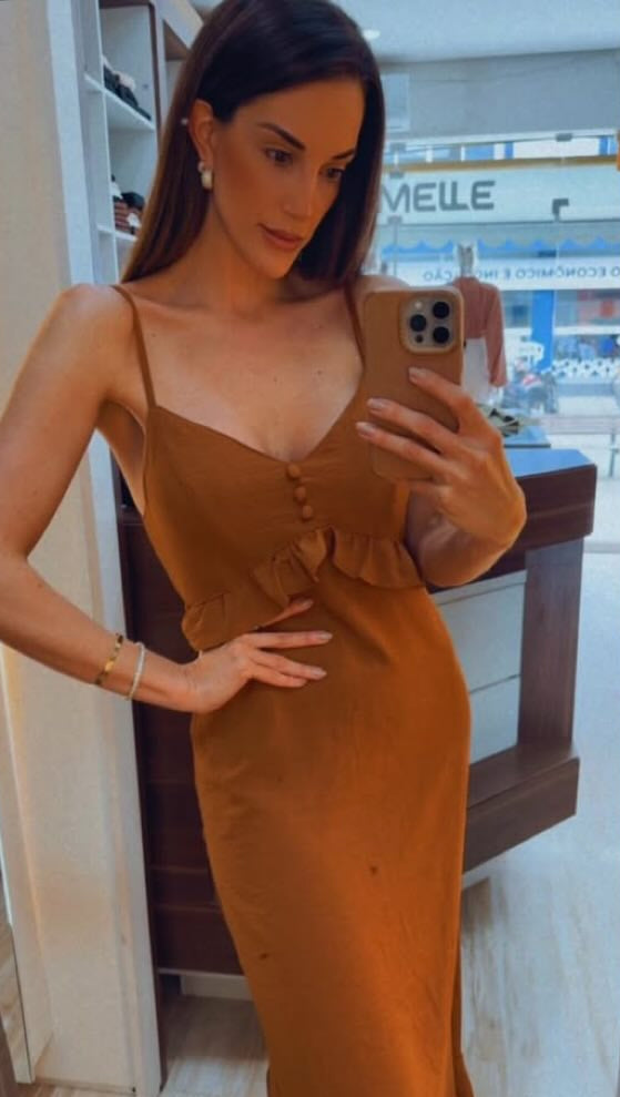 Vestido Longo Crepe