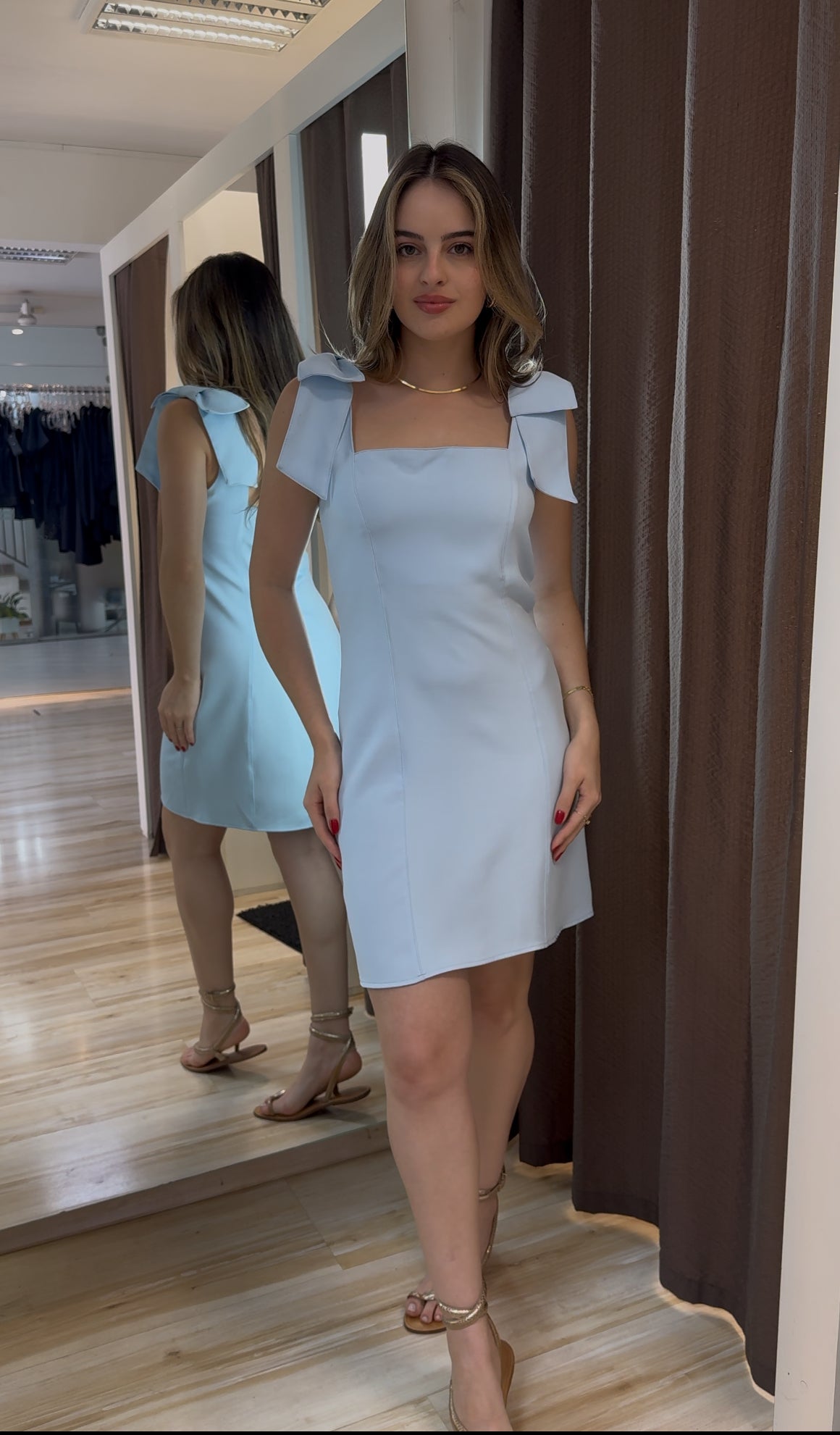 Vestido Alça Laço