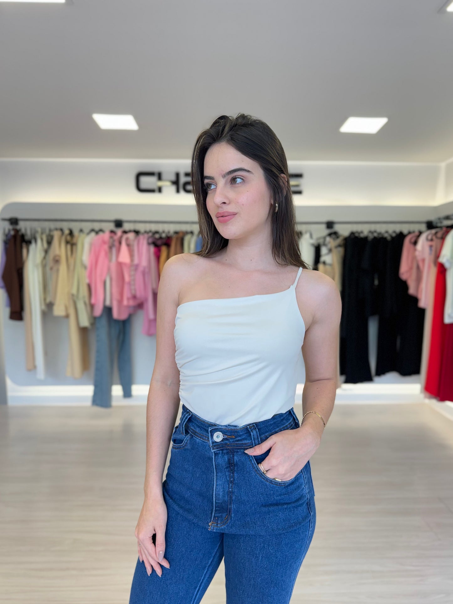 Regata Drapeada Poliamida