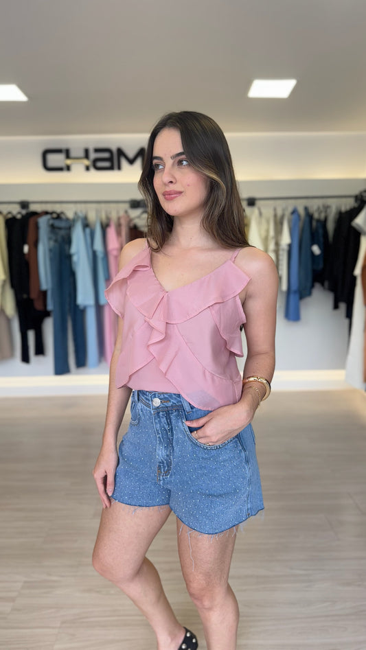 Blusa Alça Chiffon