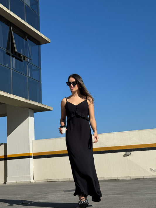 Vestido Longo Crepe