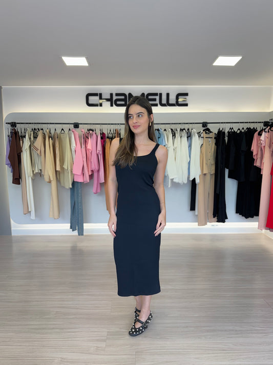 Vestido Alça Canelado