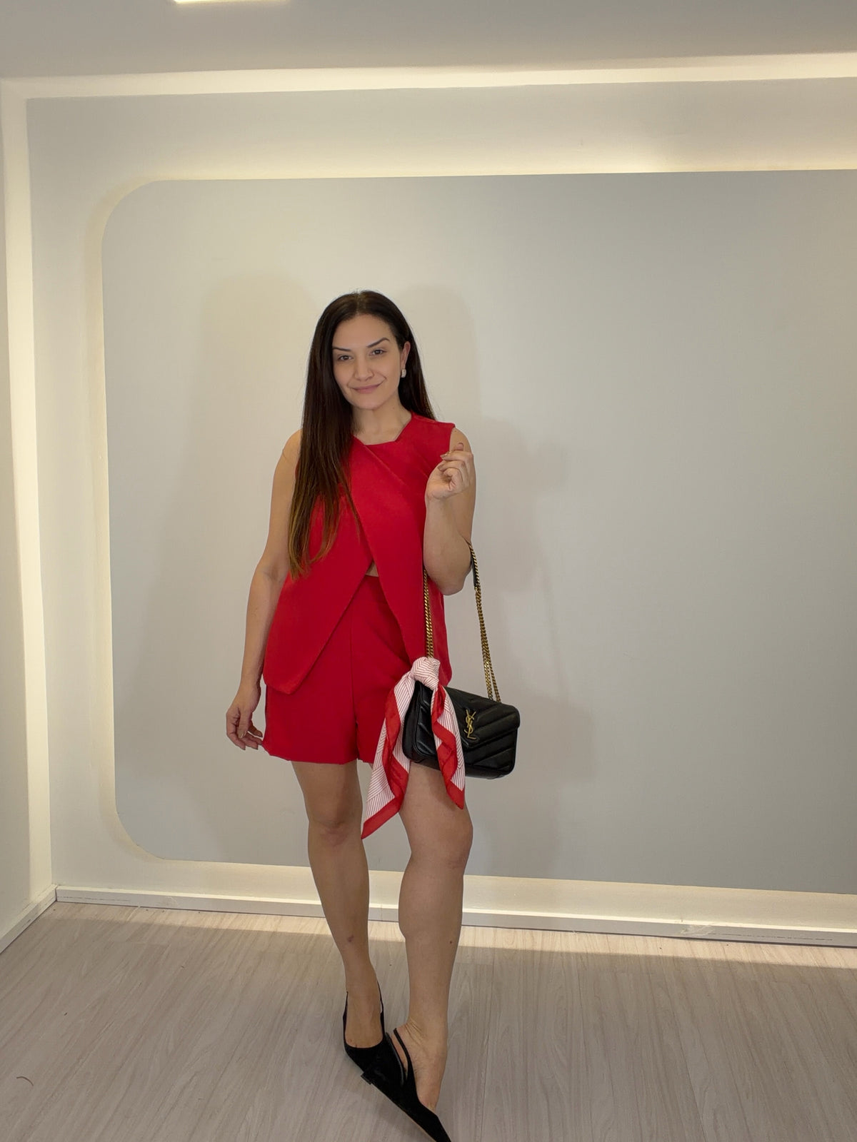 Conjunto Short e Blusa alfaiataria