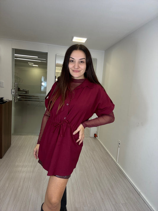 Parka de manga curta