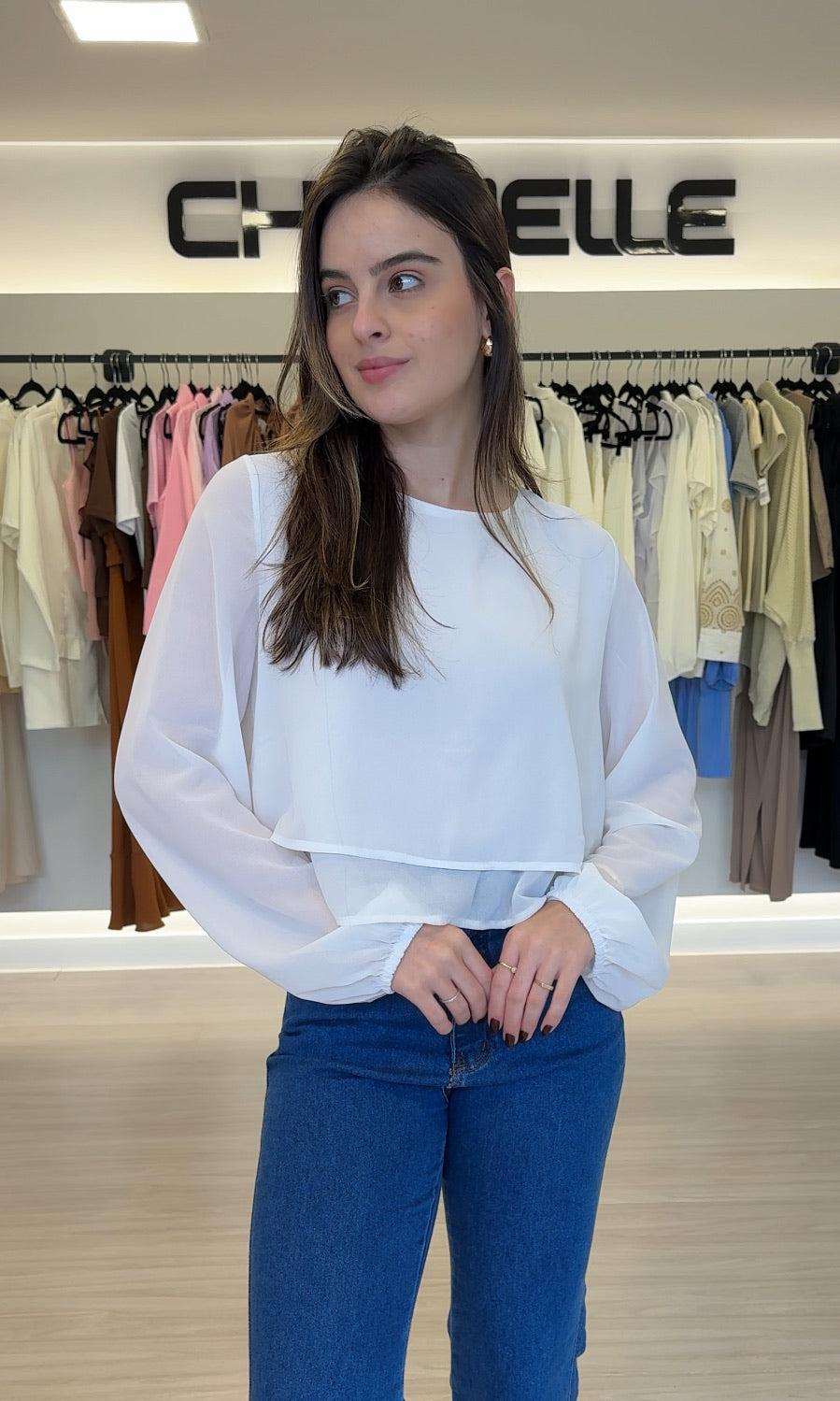 Blusa Chiffon Dupla
