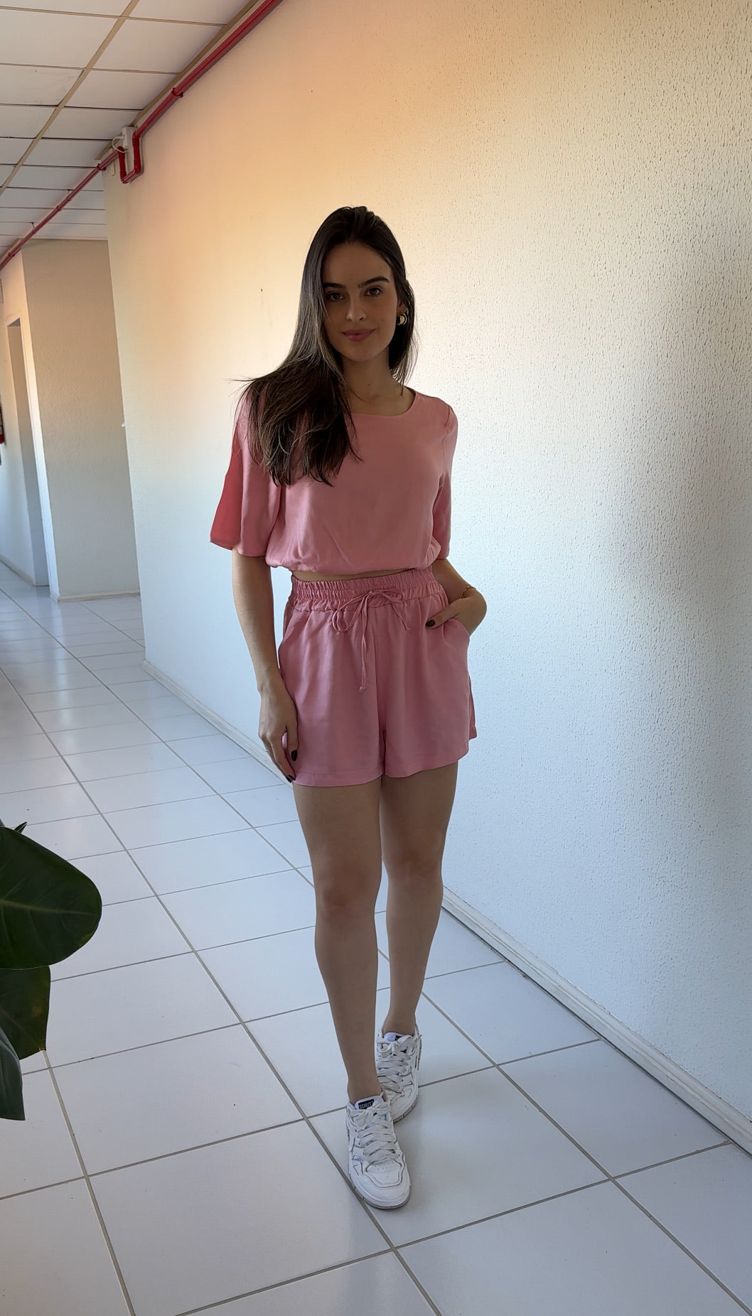 Cropped Elástico Twill