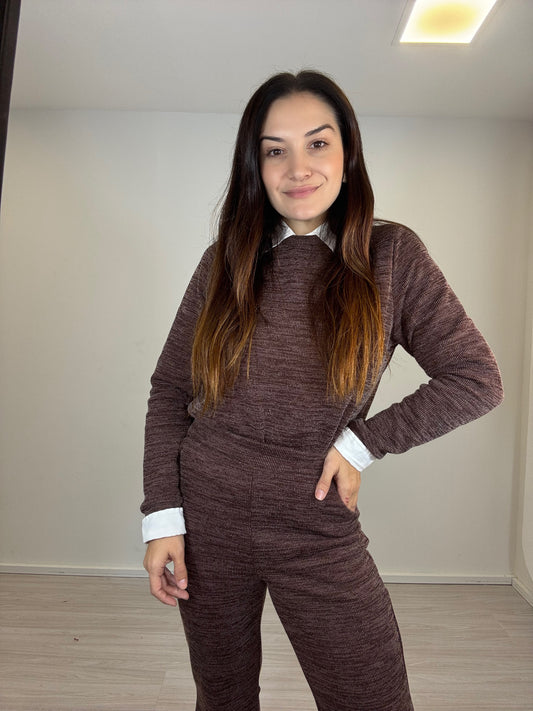 Calça com bolso mescla