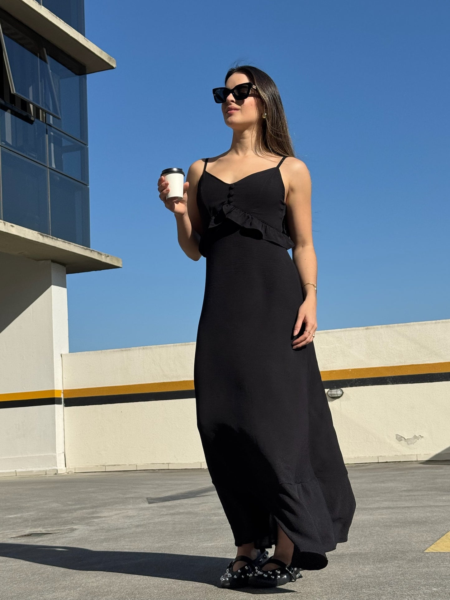 Vestido Longo Crepe