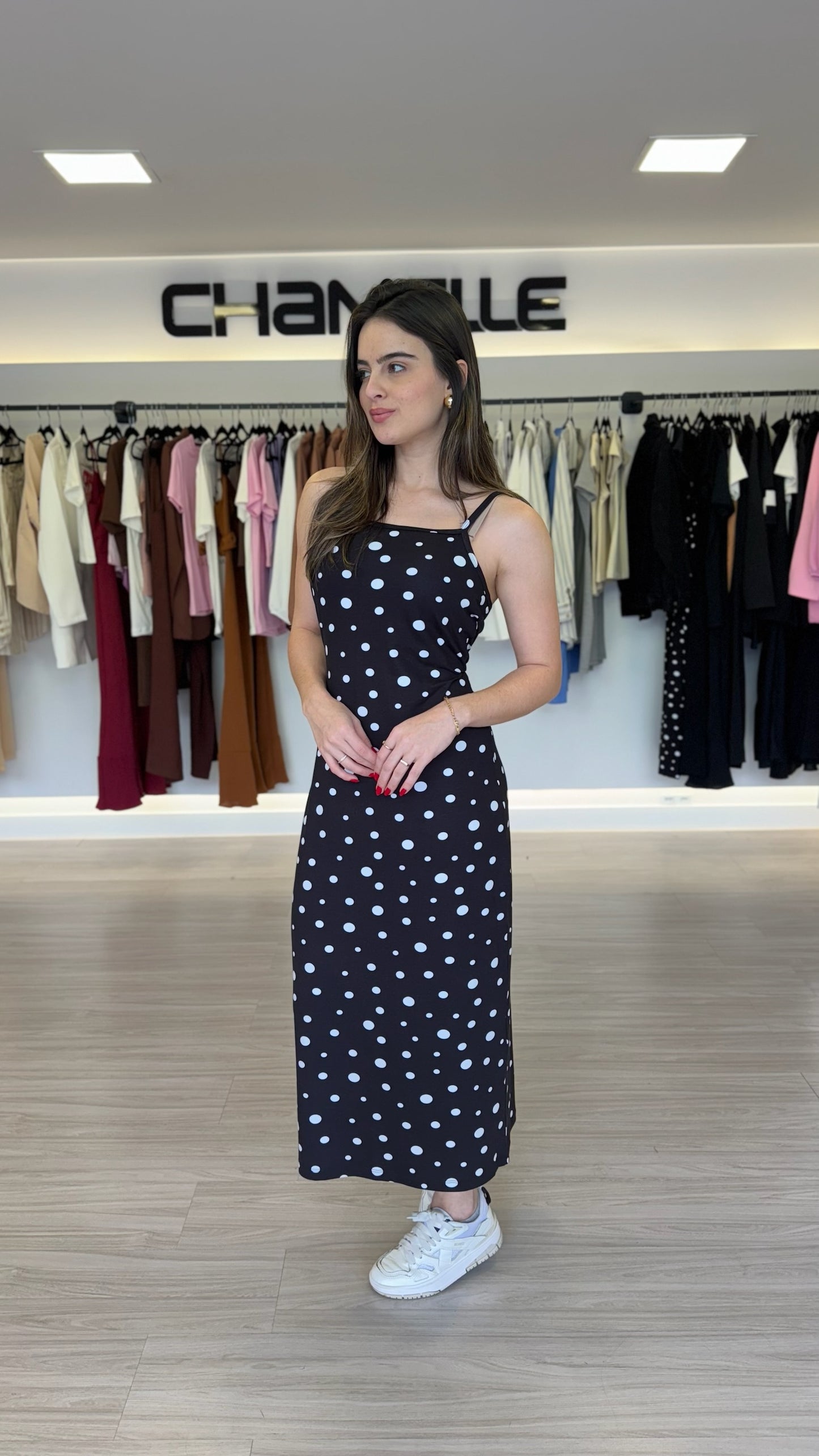 Vestido Midi Poá