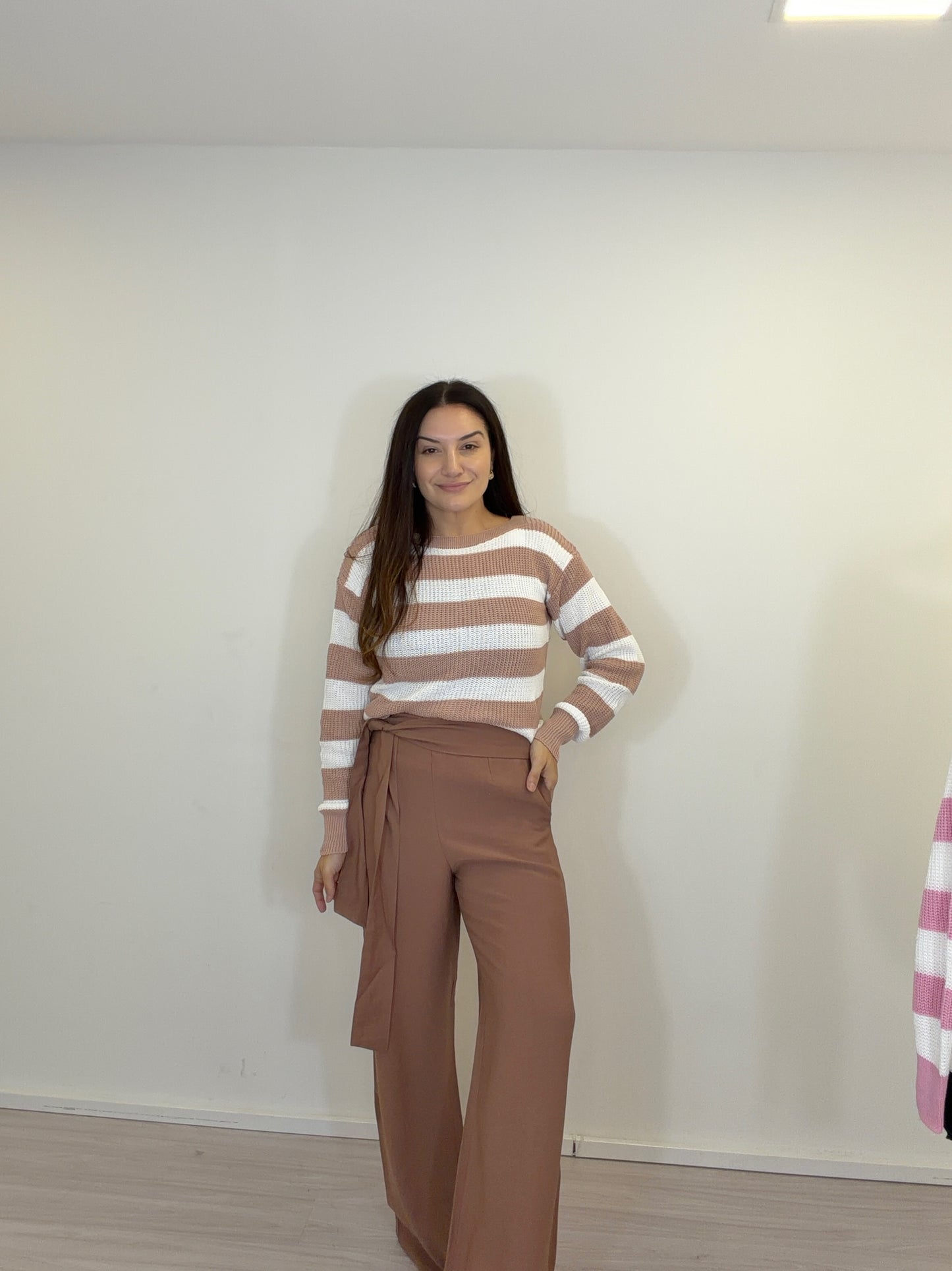 Calça wide Leg Faixa