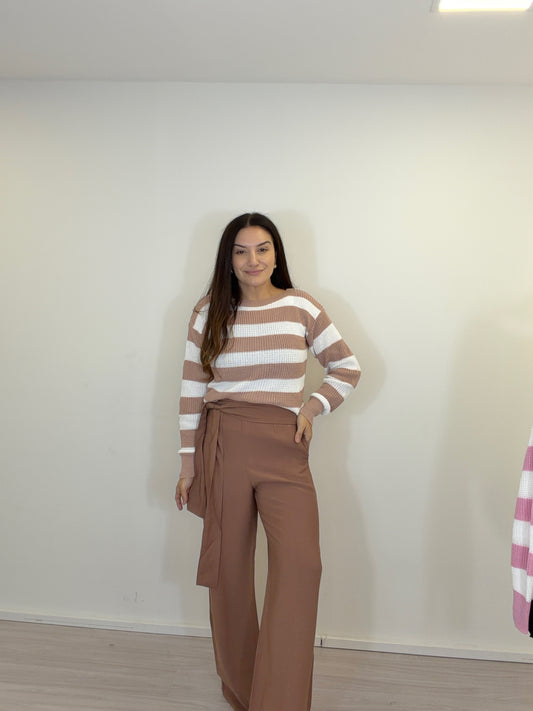 Calça wide Leg Faixa